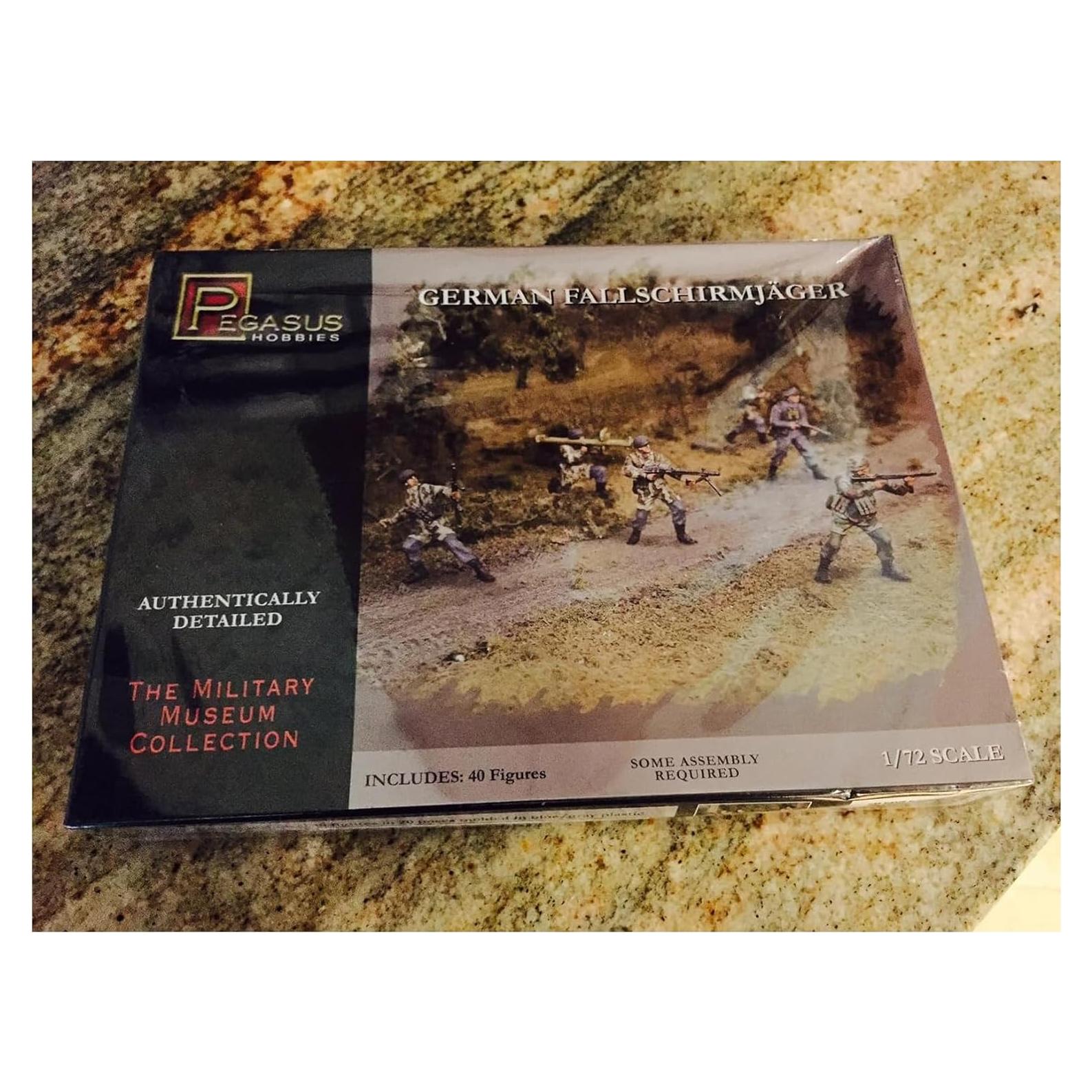 Kit de Modelo de Plástico Pegasus PG7224 Paracaidistas Alemanes 1:72