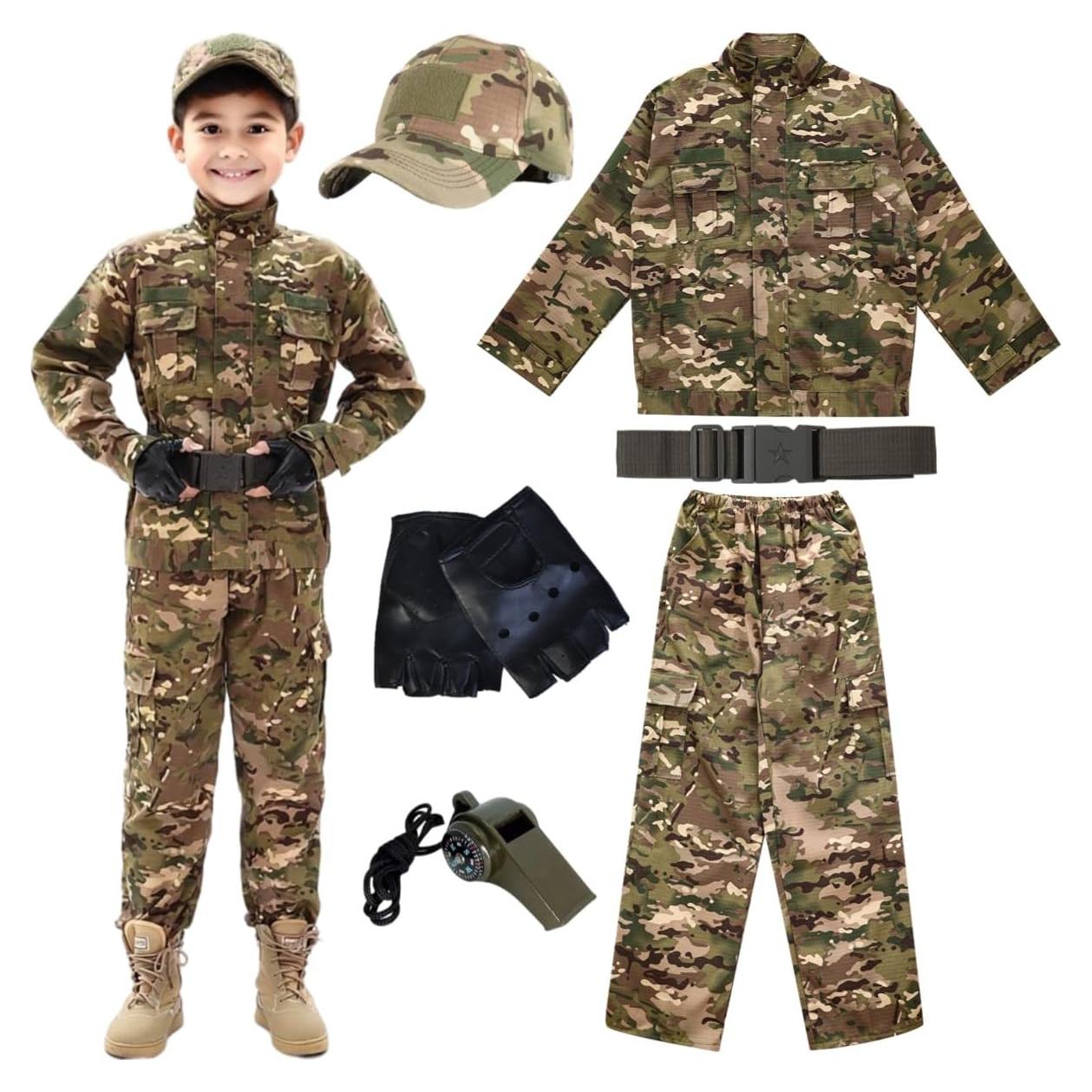 Ropa Táctica para Niños Camuflaje Militar - Uniforme Completo