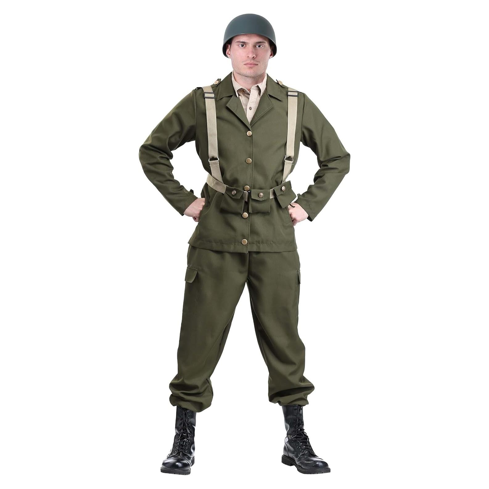 Disfraz de Soldado de la WW2 Deluxe Fun Costumes Hombre Grande