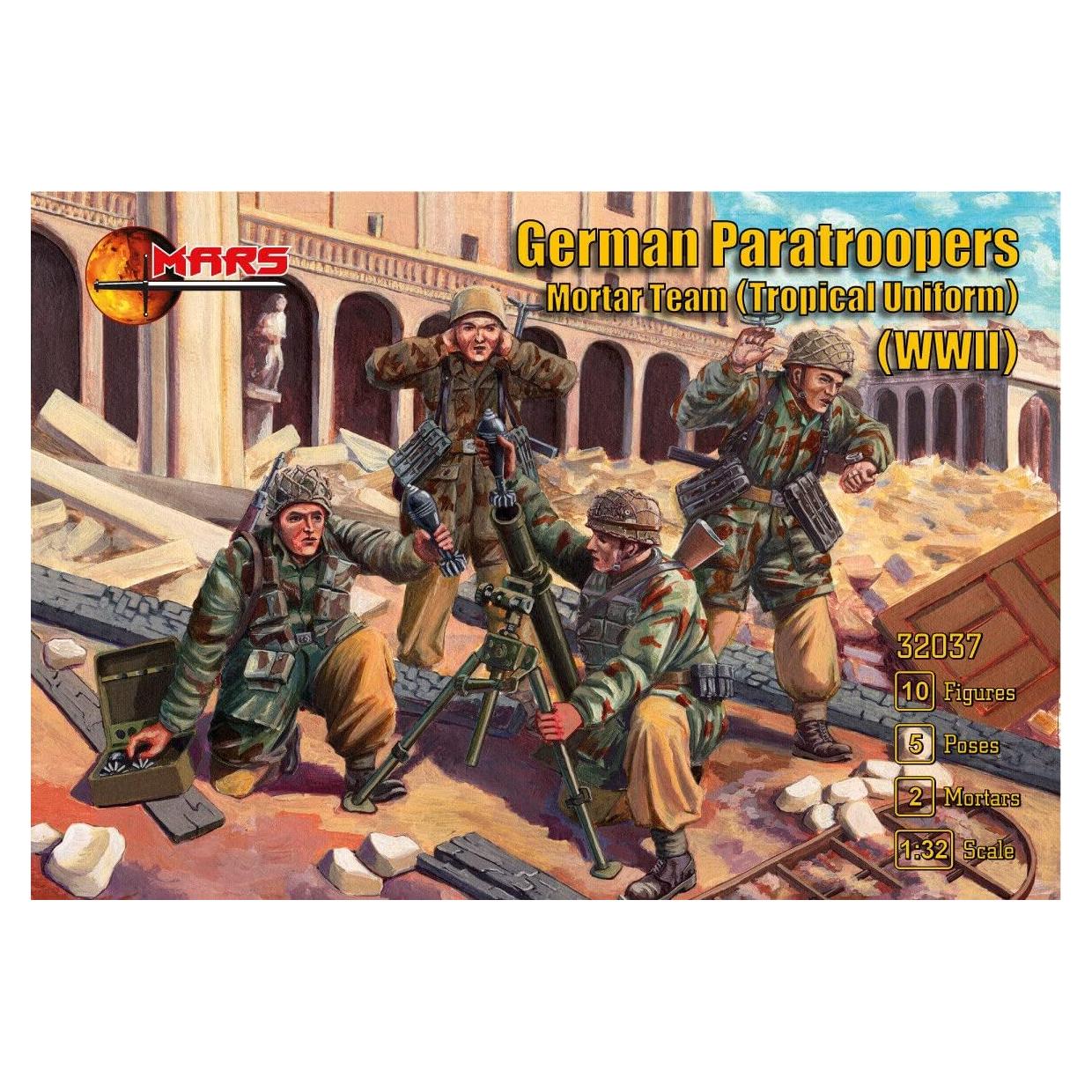 Figuras de Mortero Paracaidistas Alemanes Mars 32037 1:32