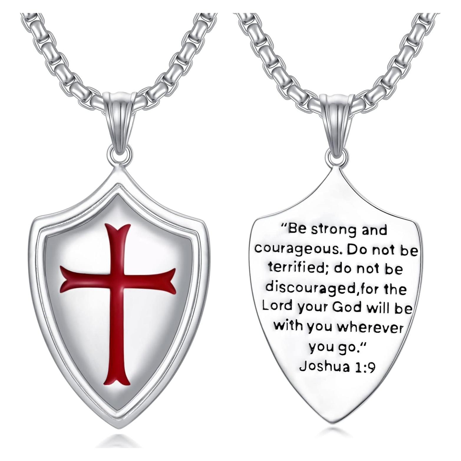 Colgante Cruz Templaria Plata Esterlina 925 con Cadena 55-60 cm