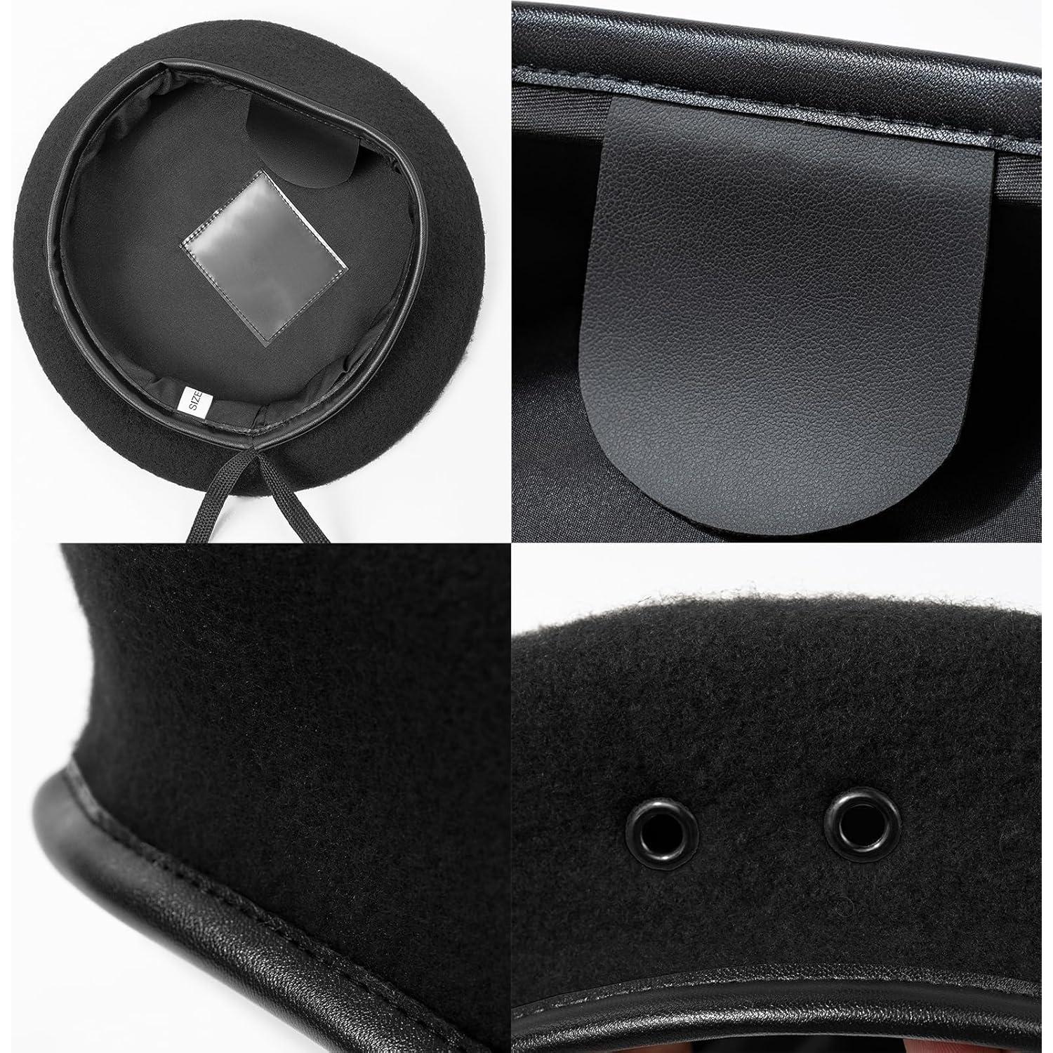 Boina Militar Gajaous para Hombre y Mujer - 100% Lana, Talla Única, Color Verde