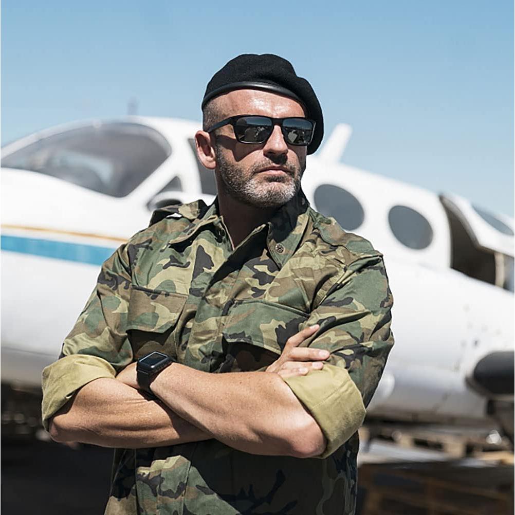 Boina Militar Gajaous para Hombre y Mujer - 100% Lana, Talla Única, Color Verde