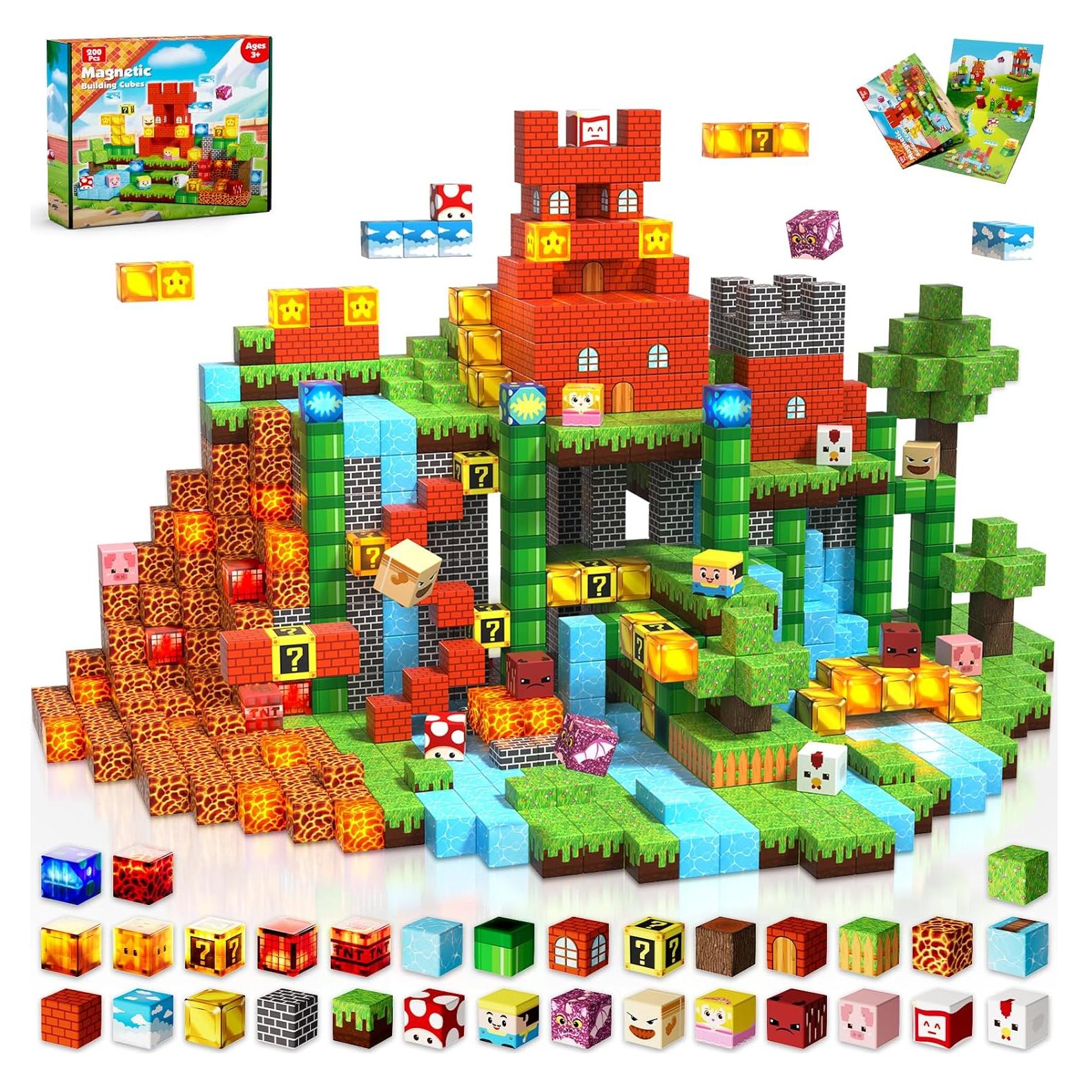 200 Bloques Magnéticos de Construcción Magnetopia - Juguete Educativo