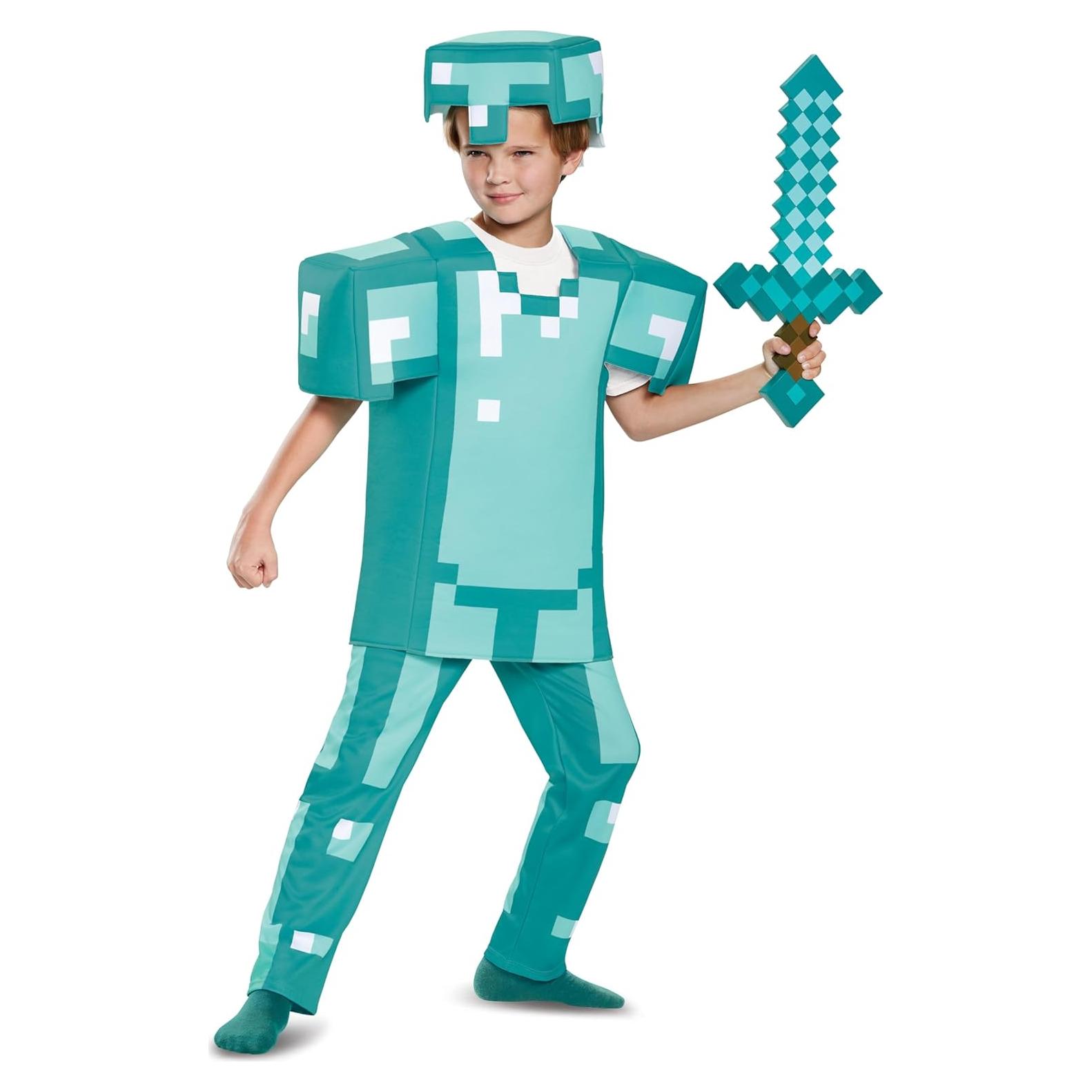 Disfraz de Armadura Deluxe Minecraft para Niños - Talla S