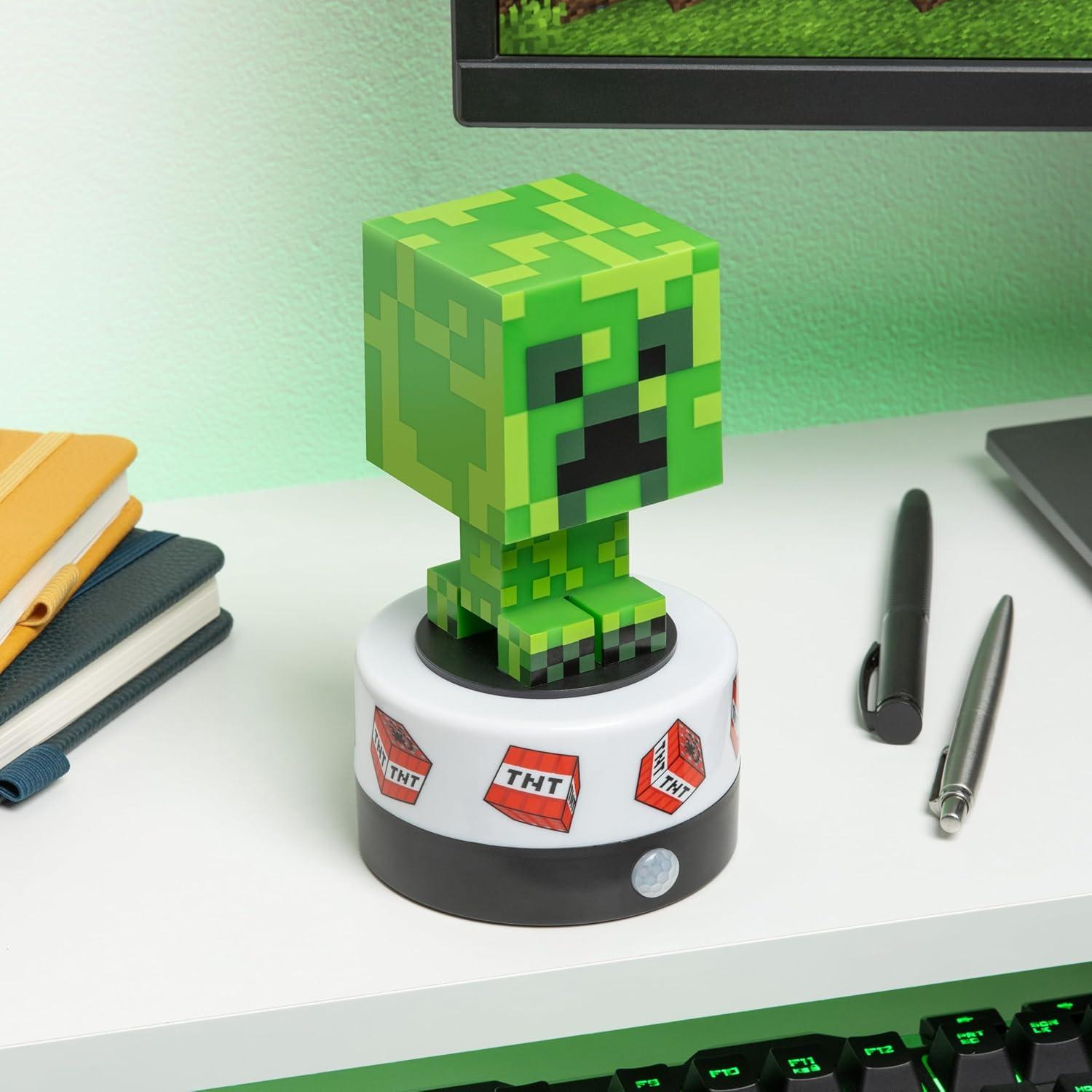Lámpara LED Paladone Minecraft Creeper con Sensor de Movimiento