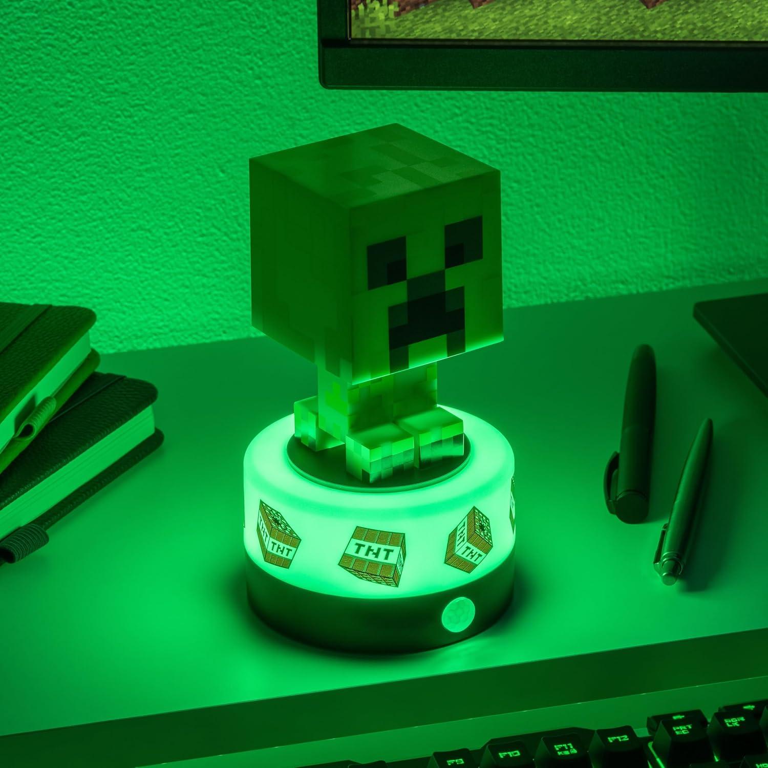 Lámpara LED Paladone Minecraft Creeper con Sensor de Movimiento