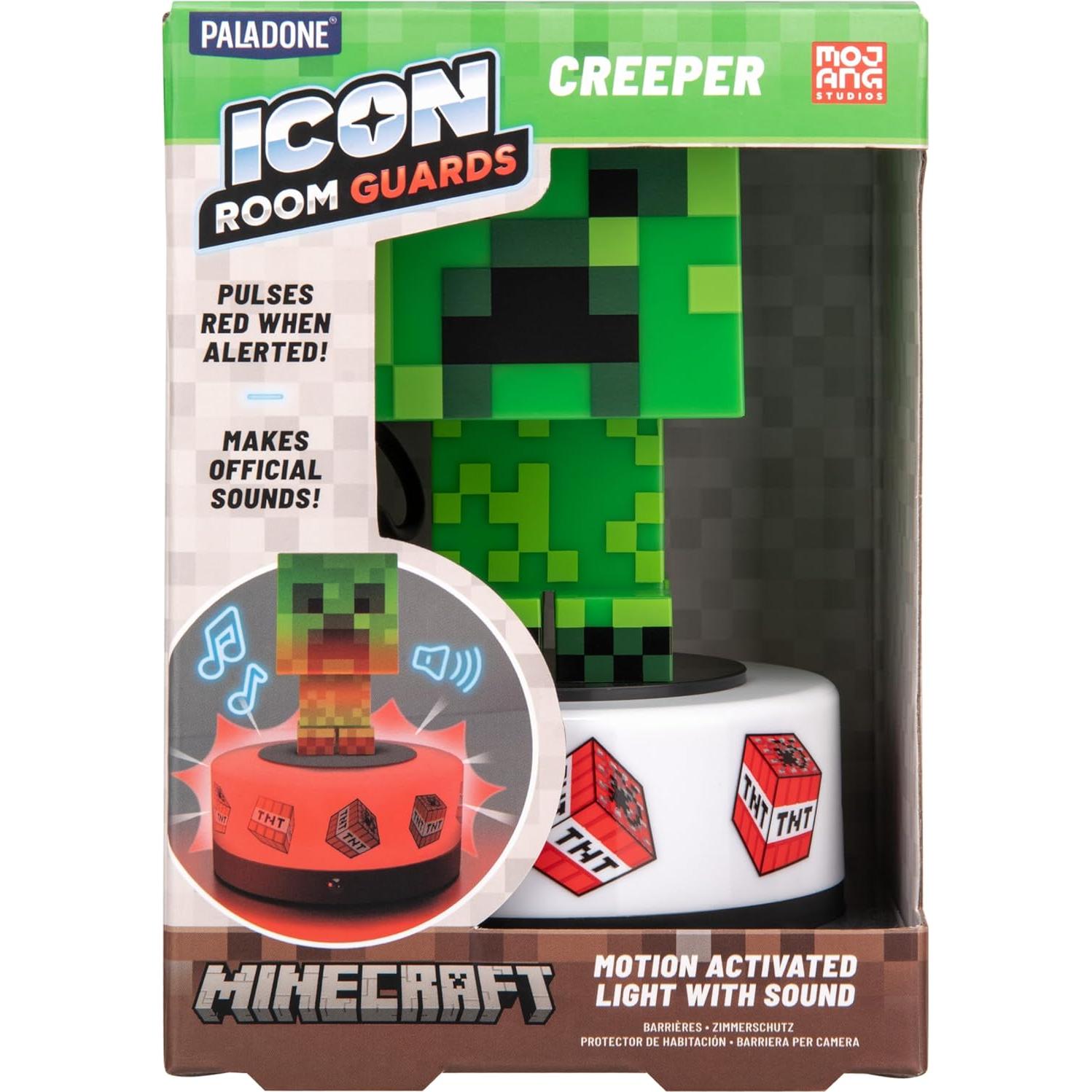 Lámpara LED Paladone Minecraft Creeper con Sensor de Movimiento