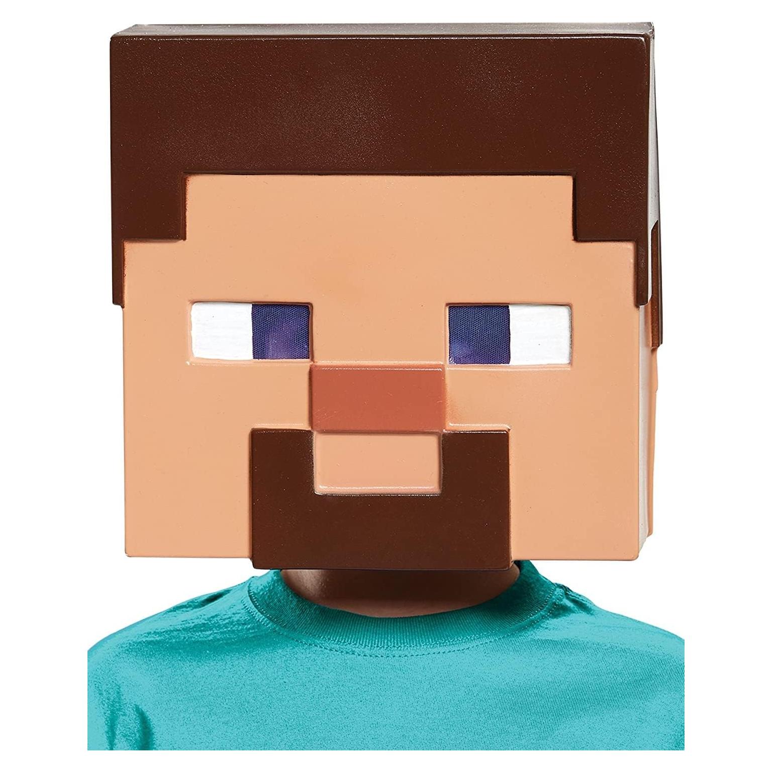 Máscara de Vacuform Steve Minecraft Niños 25.4x8.9 cm