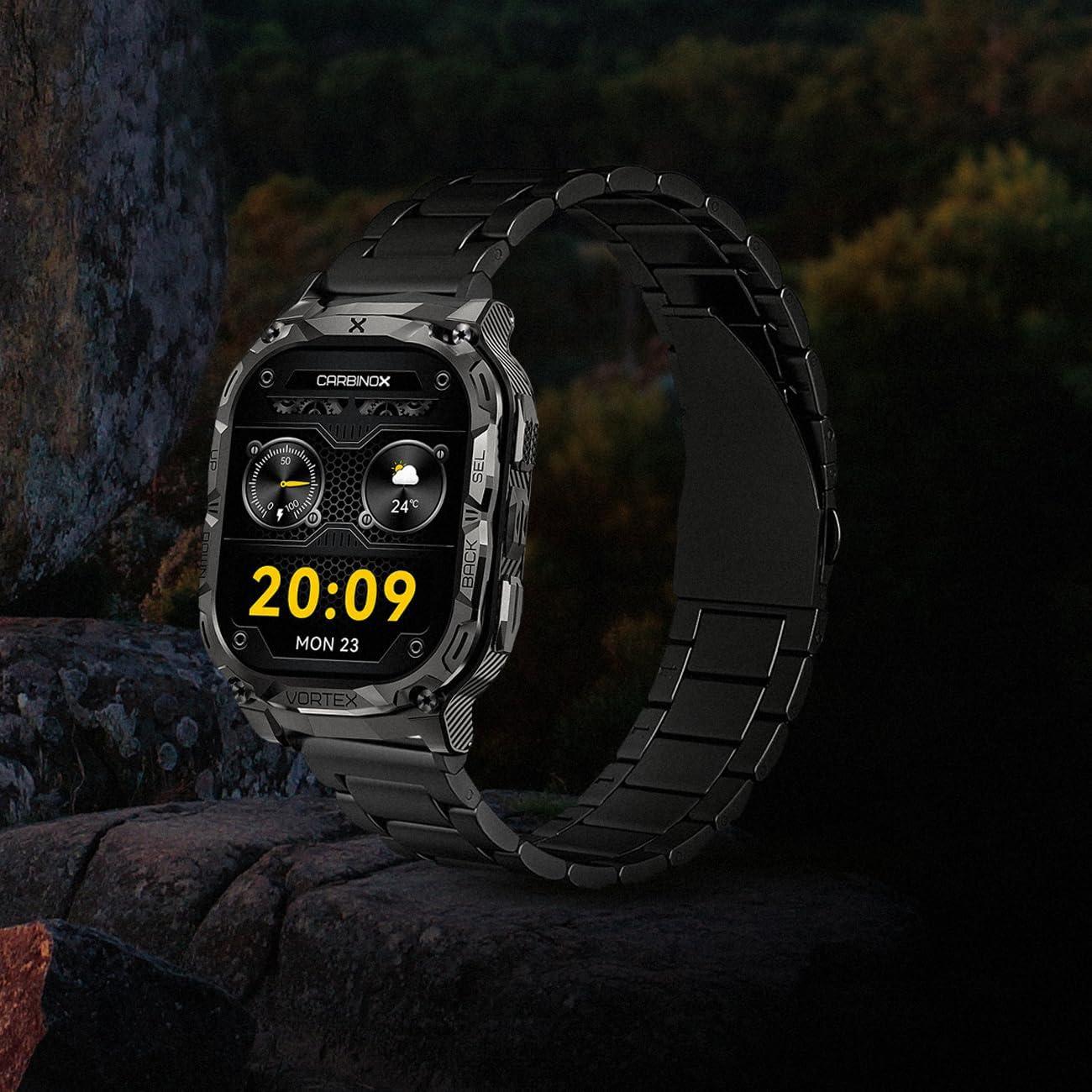 Banda de Acero Inoxidable Carbinox 22mm Ajustable para Reloj