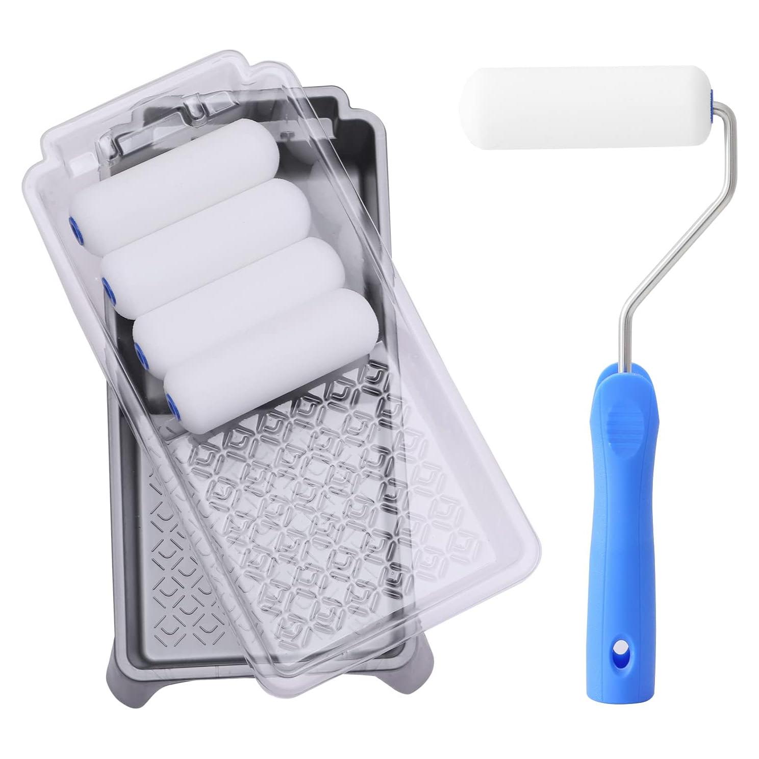 Kit de Rodillo de Pintura de Espuma Mister Rui 4" - 8 Piezas