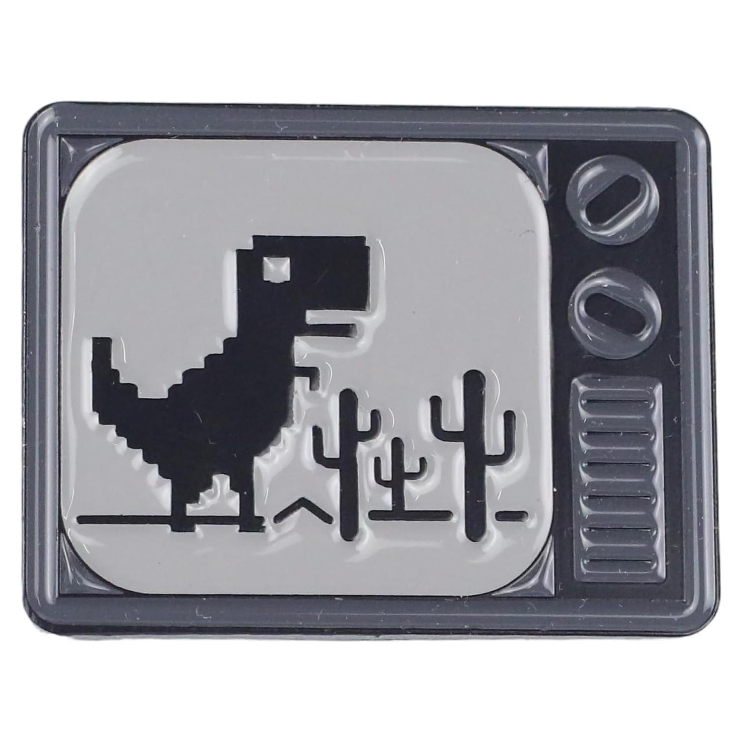 Pin de Esmalte Retro T-Rex Pixelado 2.54 cm - El Susurro del Artesano