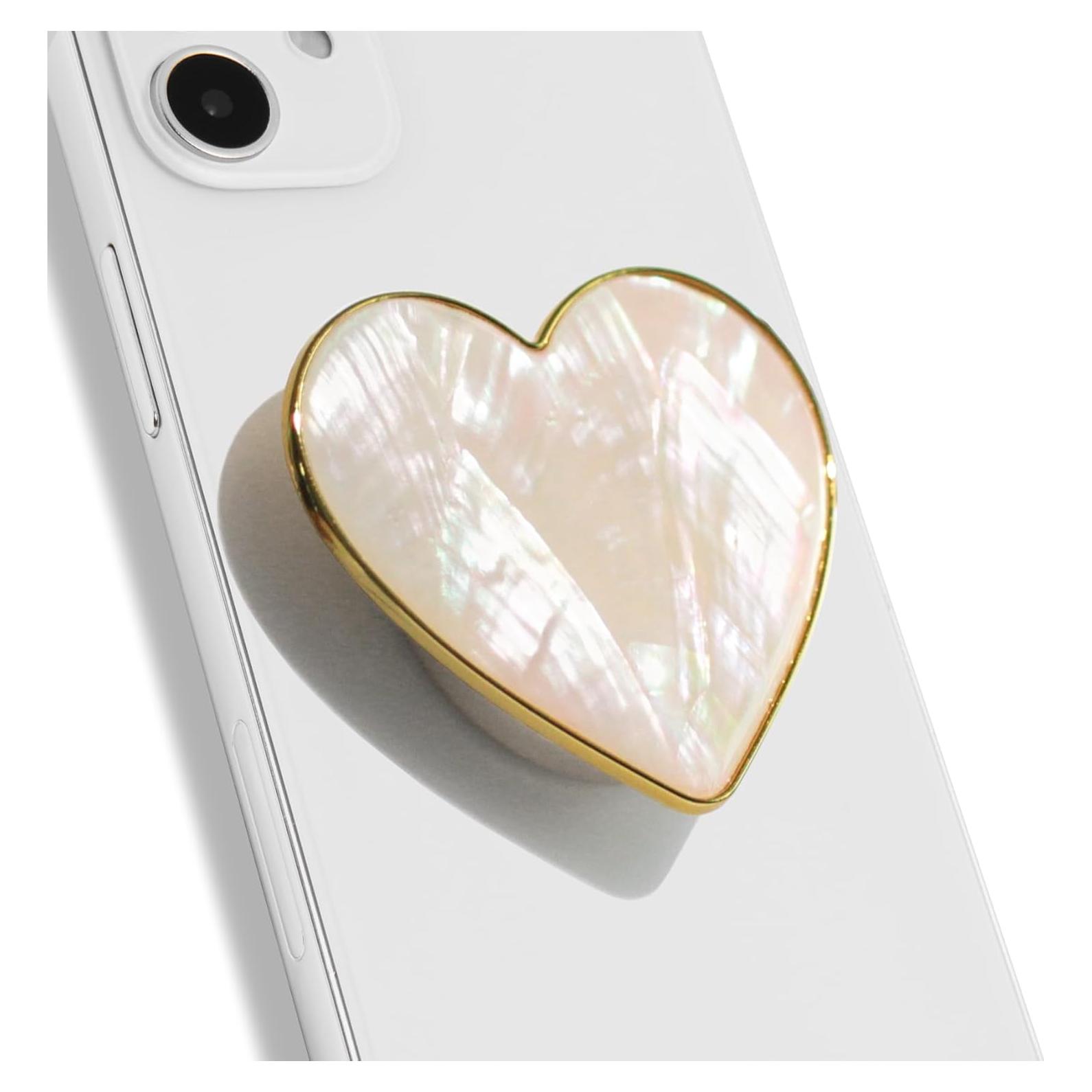 Soporte para teléfono móvil colapsable OnTheGrip Crema