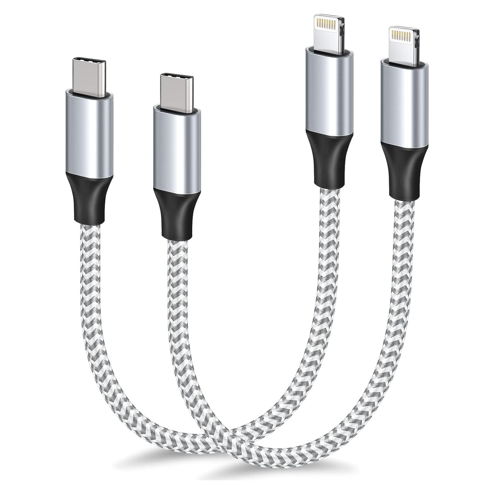 Cable USB C a Lightning Fushok 30.48 cm Carga Rápida MFi