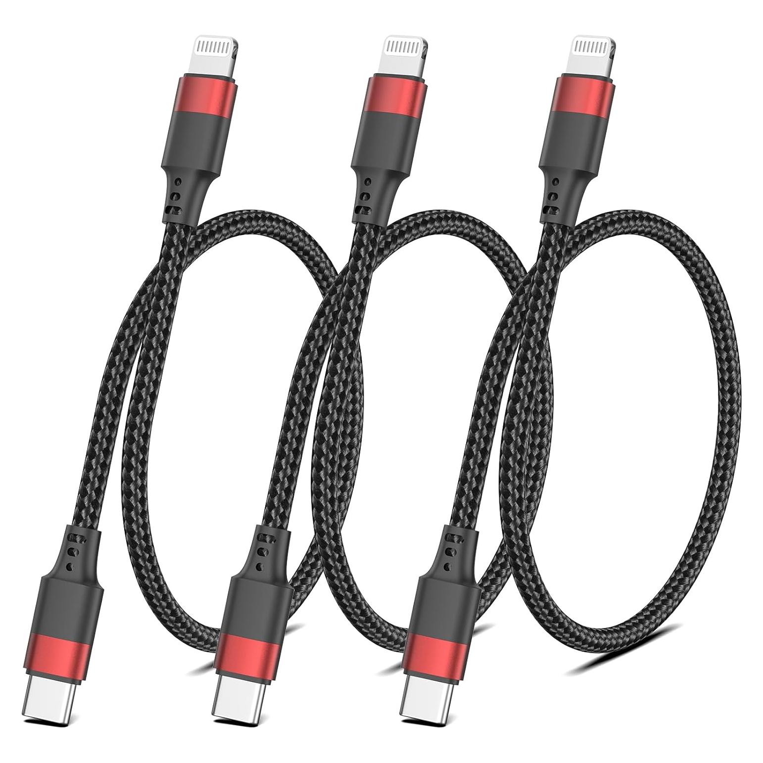 Cable USB C a Lightning 60 cm Bkduice - Paquete de 3 Cargadores