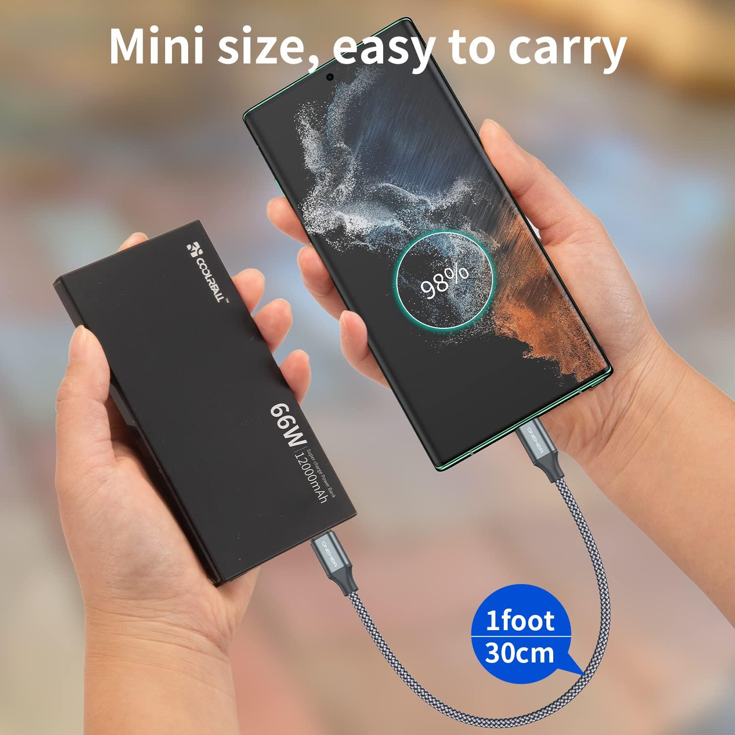 Cable USB C a C 3 Paquete 30.48 cm OneKer Carga Rápida