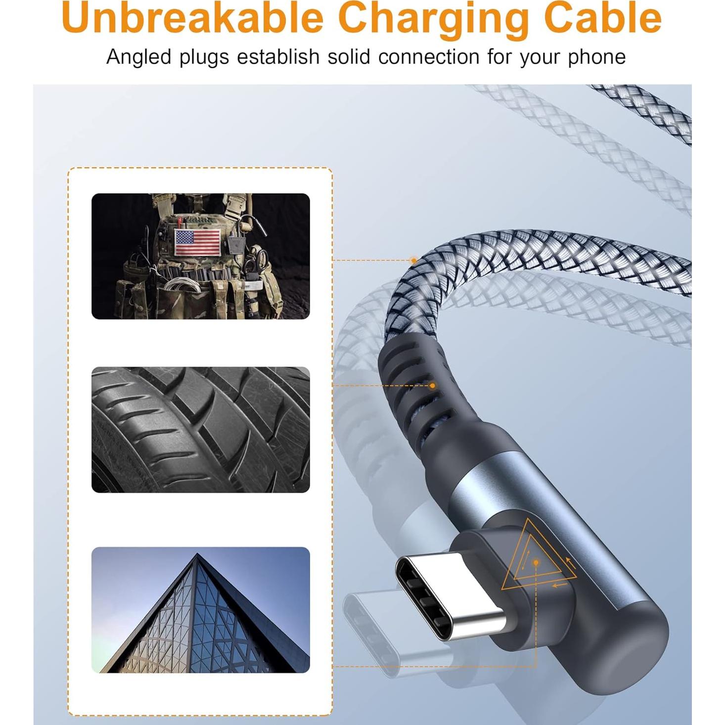 Cable de Carga Rápida USB Tipo C Sweguard 2-Pack 2m Gris