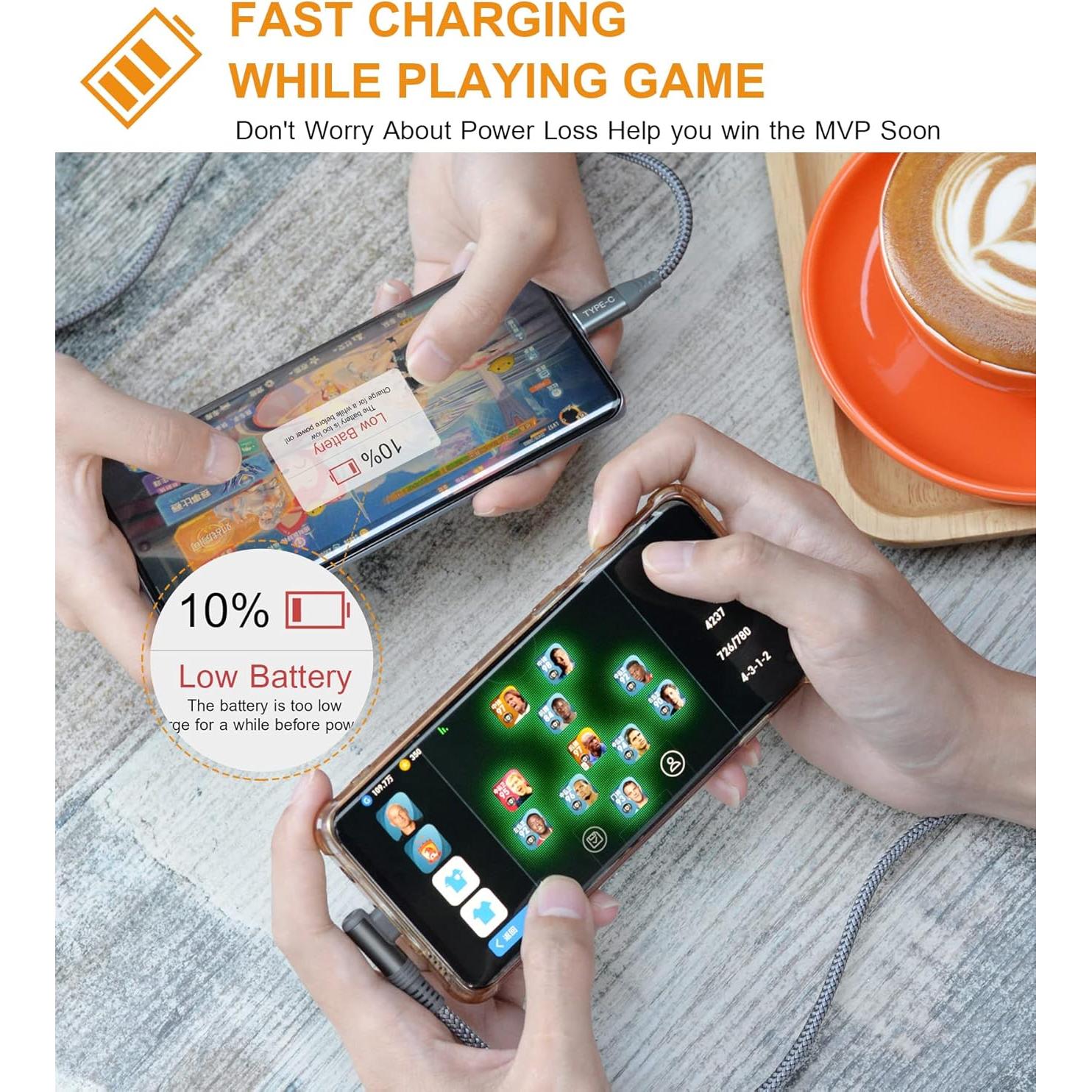 Cable de Carga Rápida USB Tipo C Sweguard 2-Pack 2m Gris