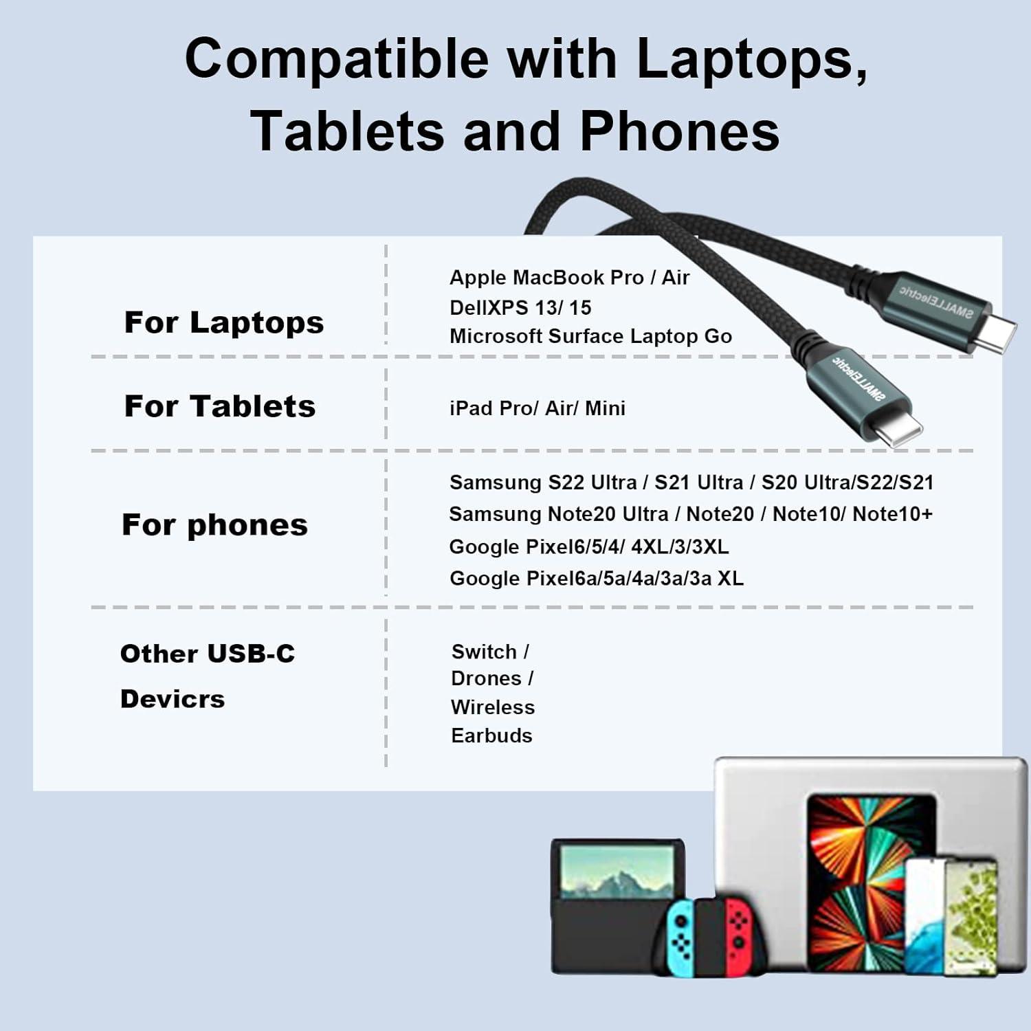 Cable USB-C a USB-C 5Pack 1.83m 60W SMALLElectric