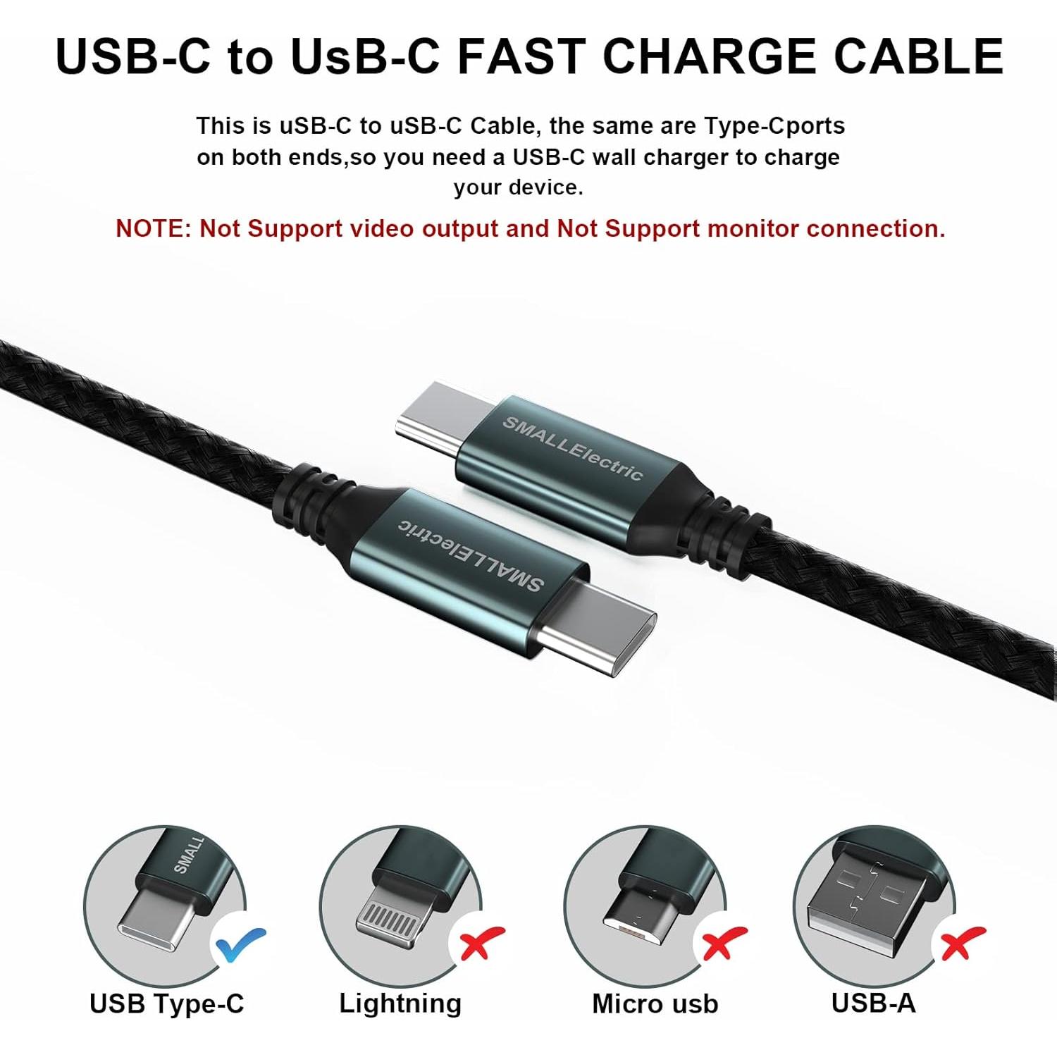 Cable USB-C a USB-C 5Pack 1.83m 60W SMALLElectric