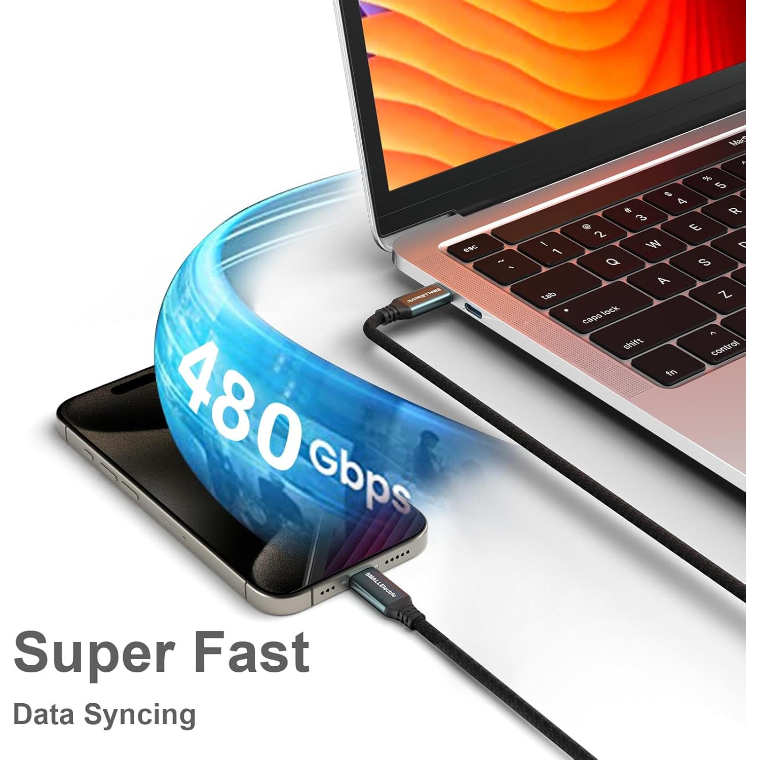 Cable USB-C a USB-C 5Pack 1.83m 60W SMALLElectric