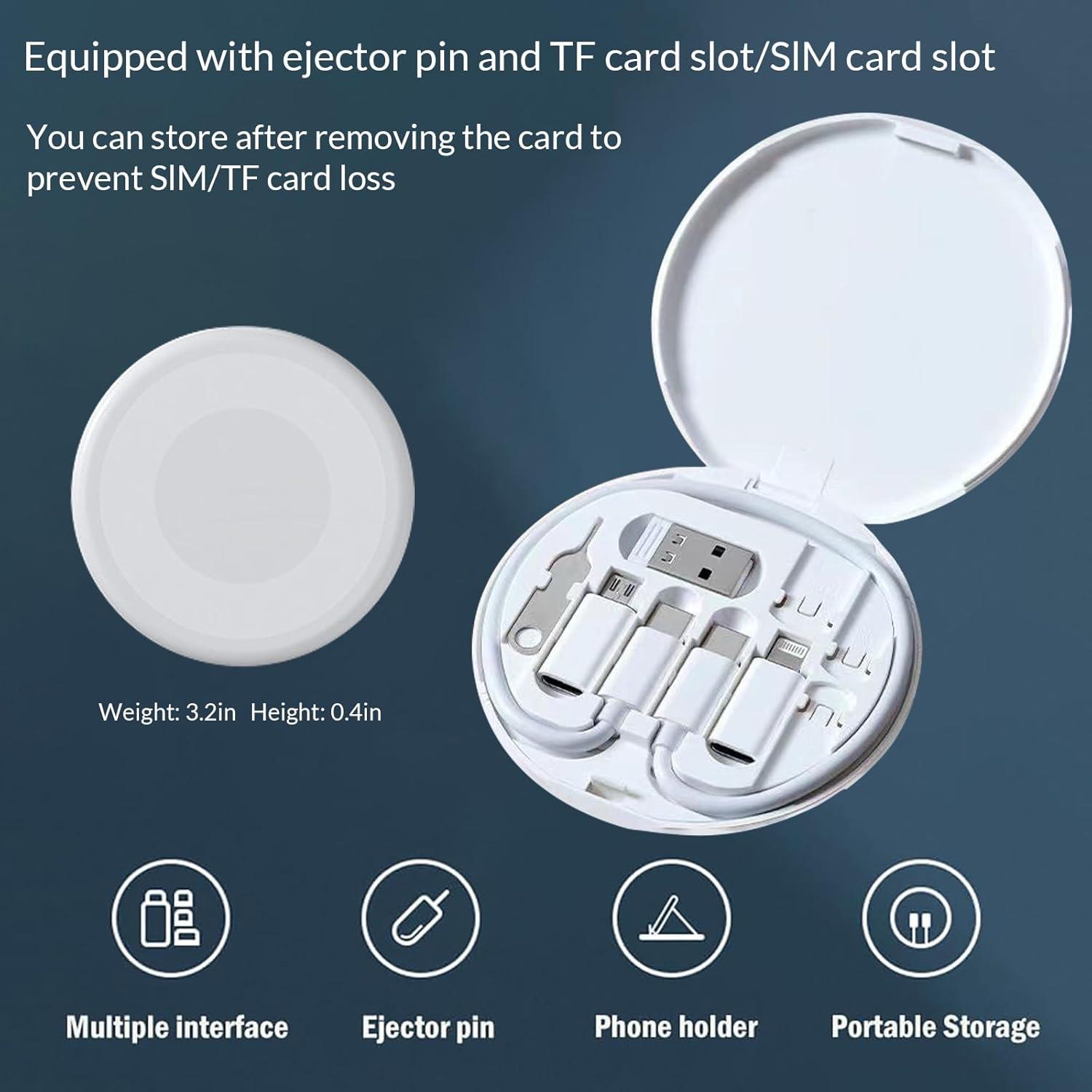 Kit Adaptador de Carga 60W USB C Finlusri 6 en 1 Blanco