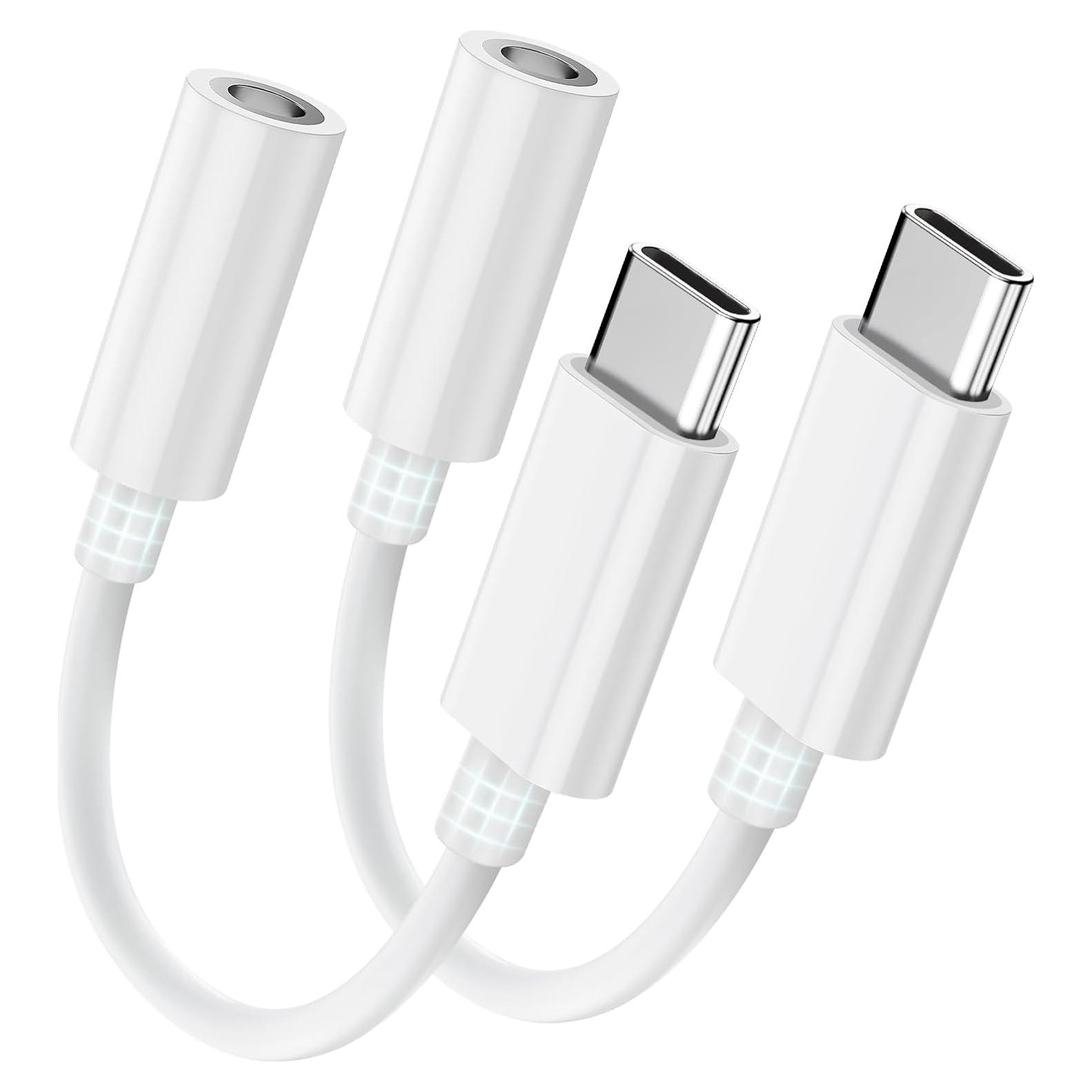 Adaptador USB C a 3.5mm Seulliya - Audio Hi-Res 2Pack