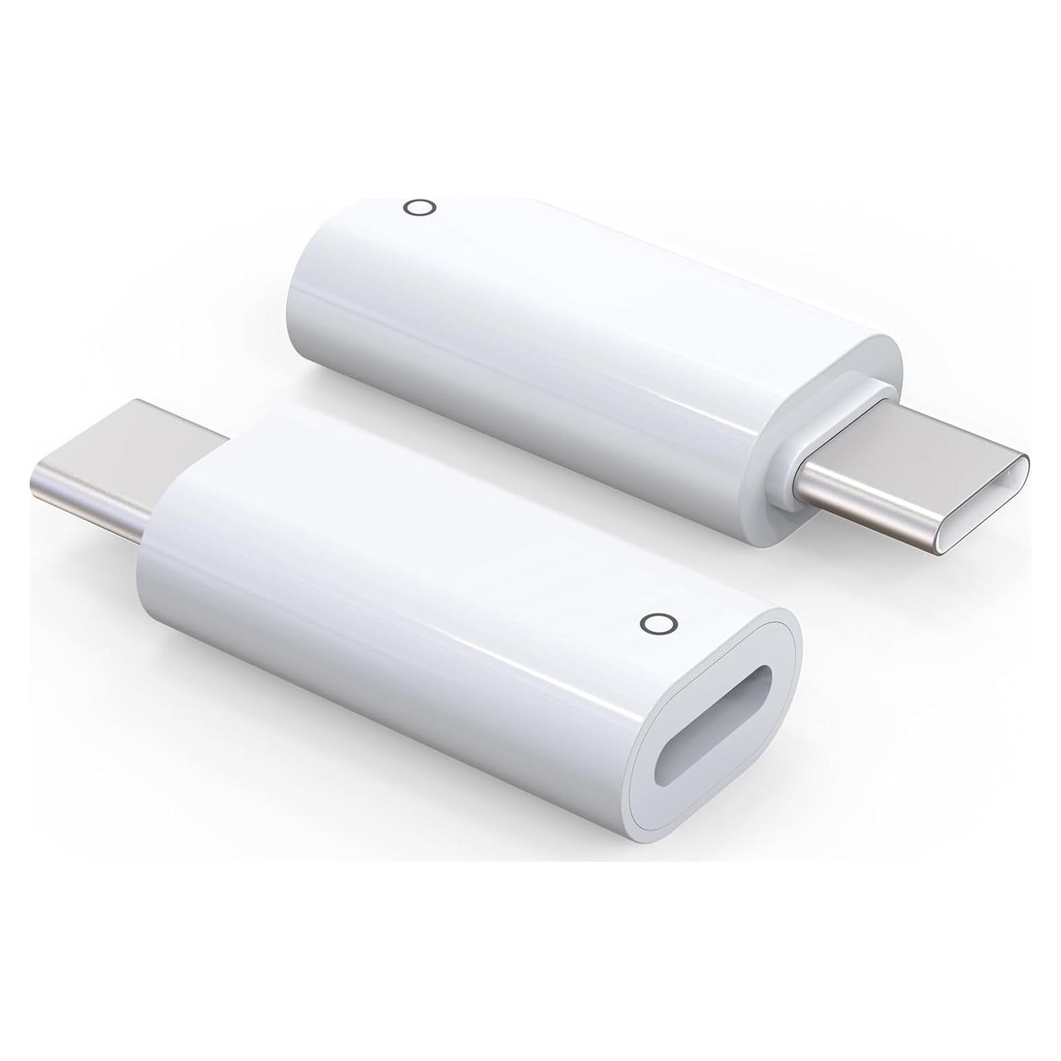 Adaptador USB-C a Lightning TechMatte para Apple Pencil 1ra Gen (2 piezas)