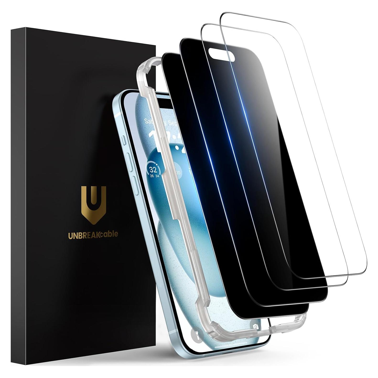 Protector de Pantalla UNBREAKcable para iPhone 15 6.1" 4PCS