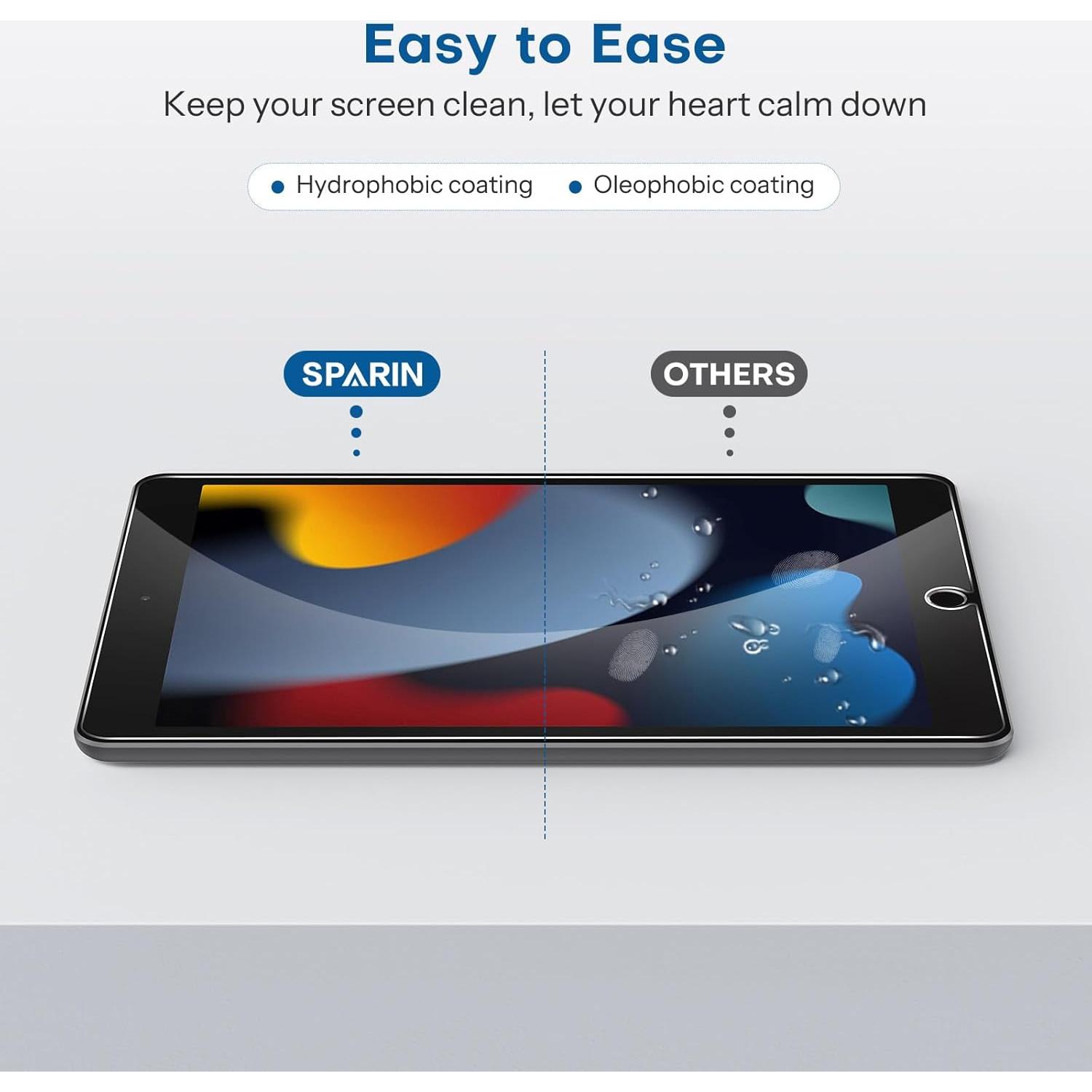 Protector de Pantalla Vidrio Templado SPARIN para iPad 10.2" 9na/8va/7ma Gen