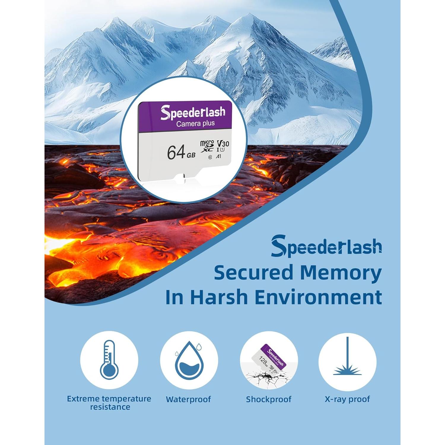 Tarjeta Micro SDXC 64GB Speederlash UHS-I V30 A1 90MB/s