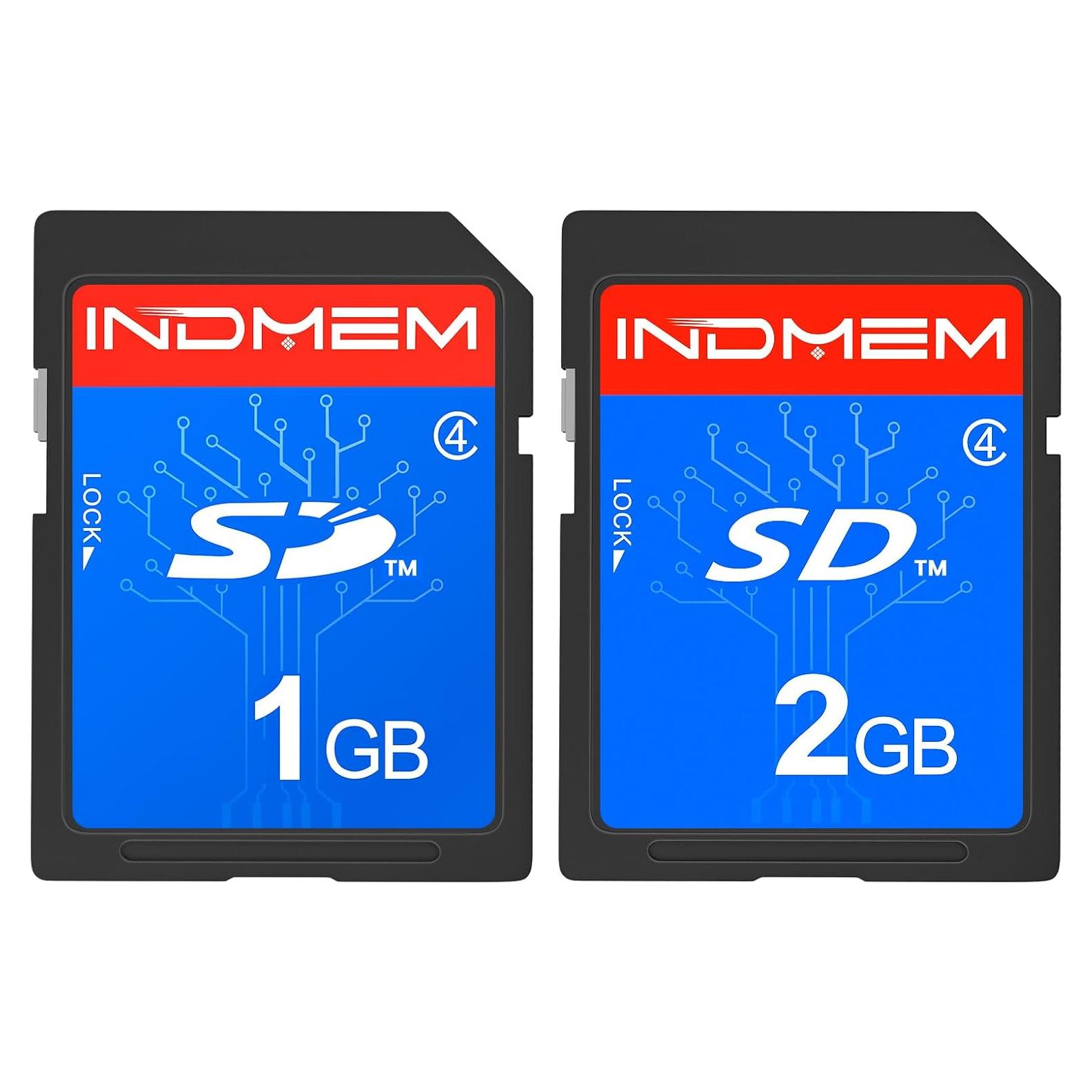 Tarjeta SD 1GB + 2GB INDMEM Clase 4 Memoria Flash