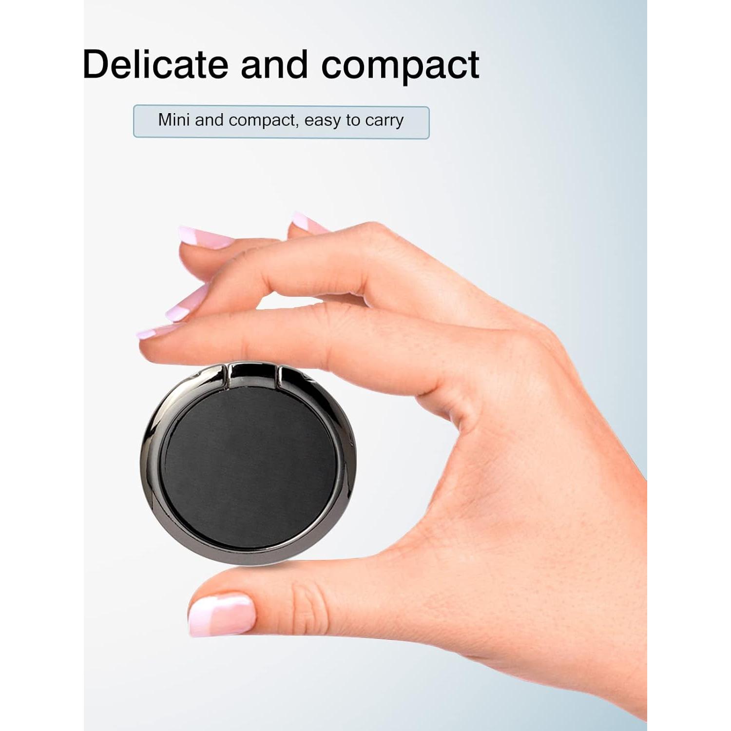 Soporte de Anillo para Teléfono Wansurs Negro 360° Ajustable