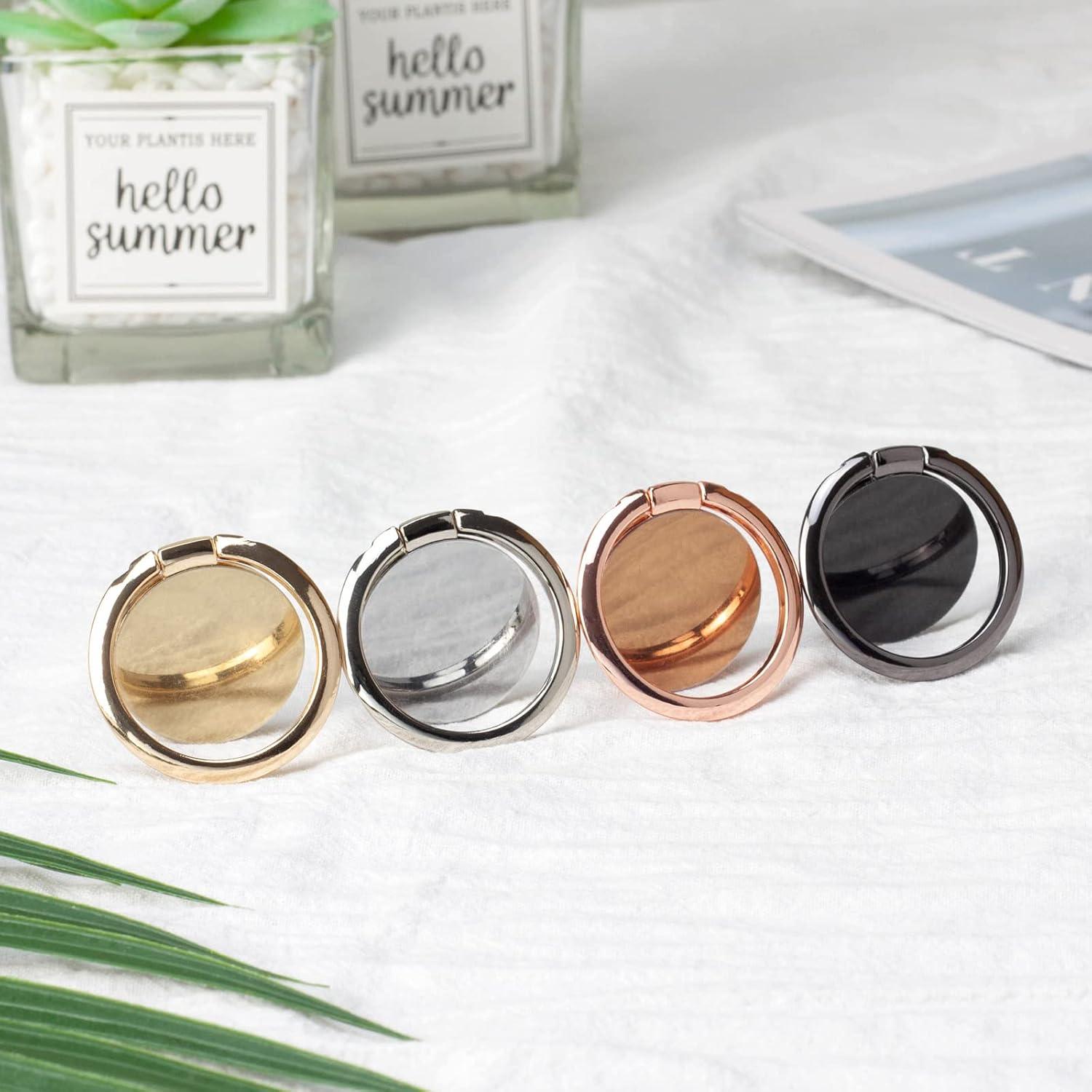 Soporte de Anillo para Teléfono Wansurs Negro 360° Ajustable