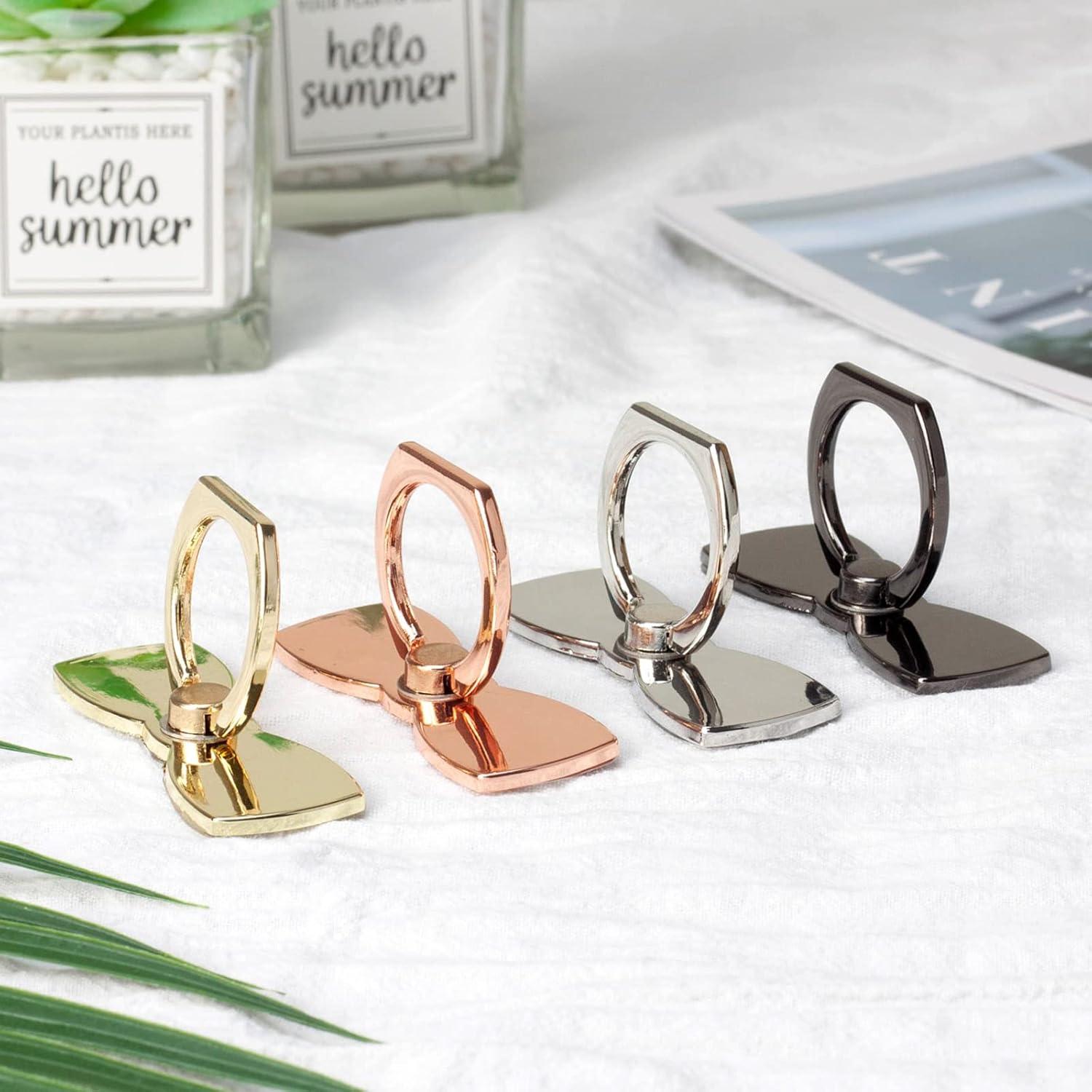 Soporte para Anillo de Teléfono Wansurs Oro 2 Pack Ajustable