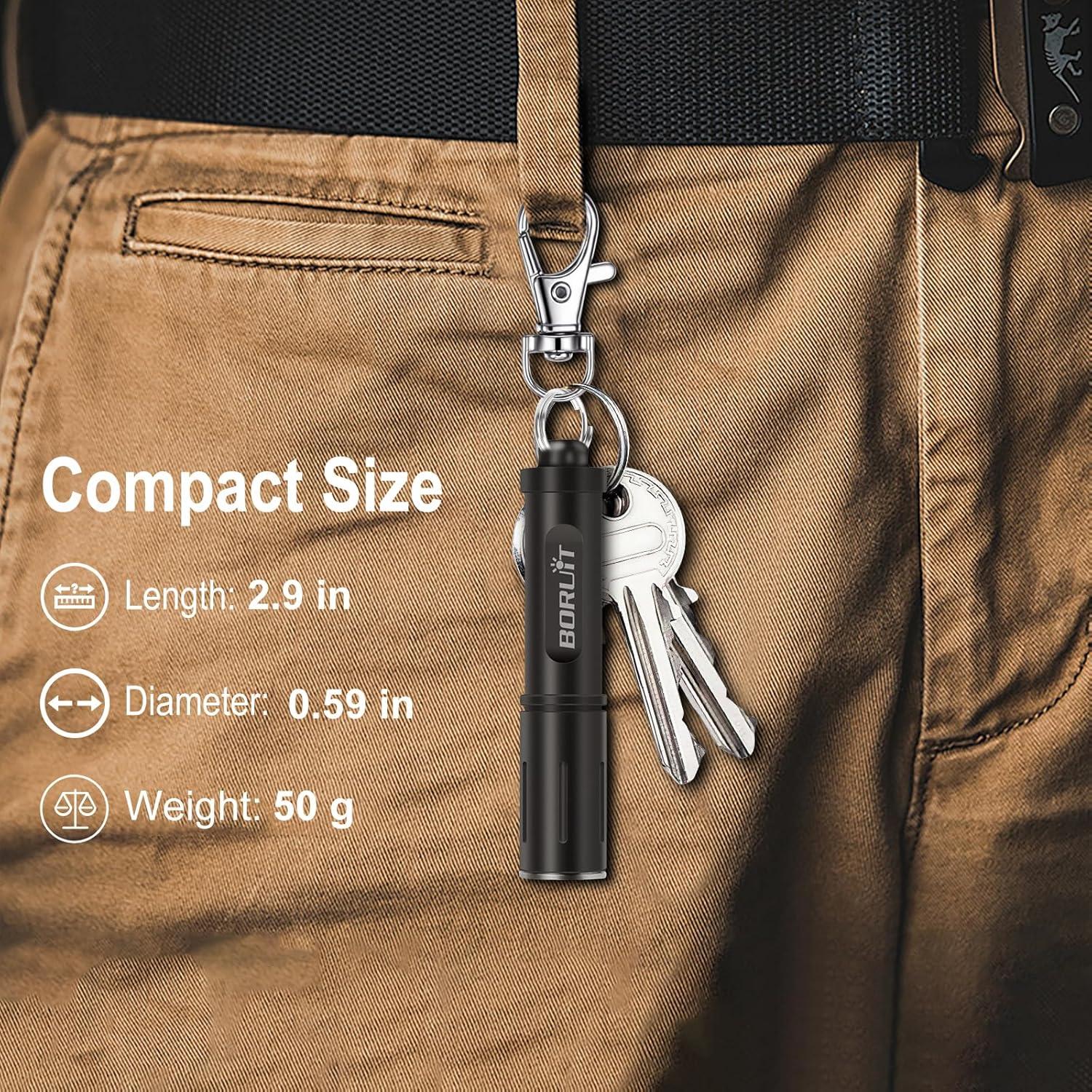 Linterna de Llavero BORUIT RJ11 LED Compacta AAA IP67