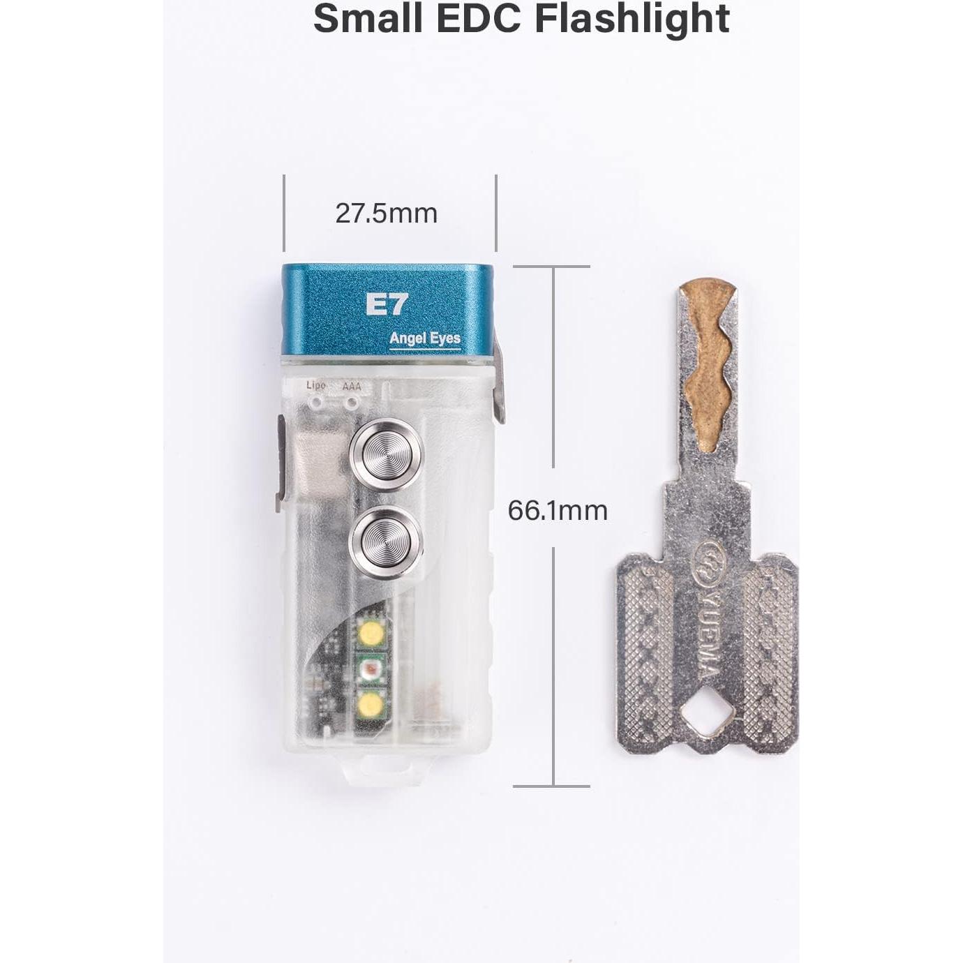 Linterna de Llavero RovyVon E7 Recargable USB-C 500 Lúmenes