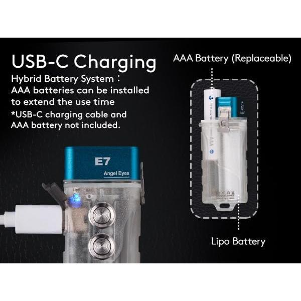 Linterna de Llavero RovyVon E7 Recargable USB-C 500 Lúmenes