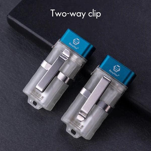 Linterna de Llavero RovyVon E7 Recargable USB-C 500 Lúmenes