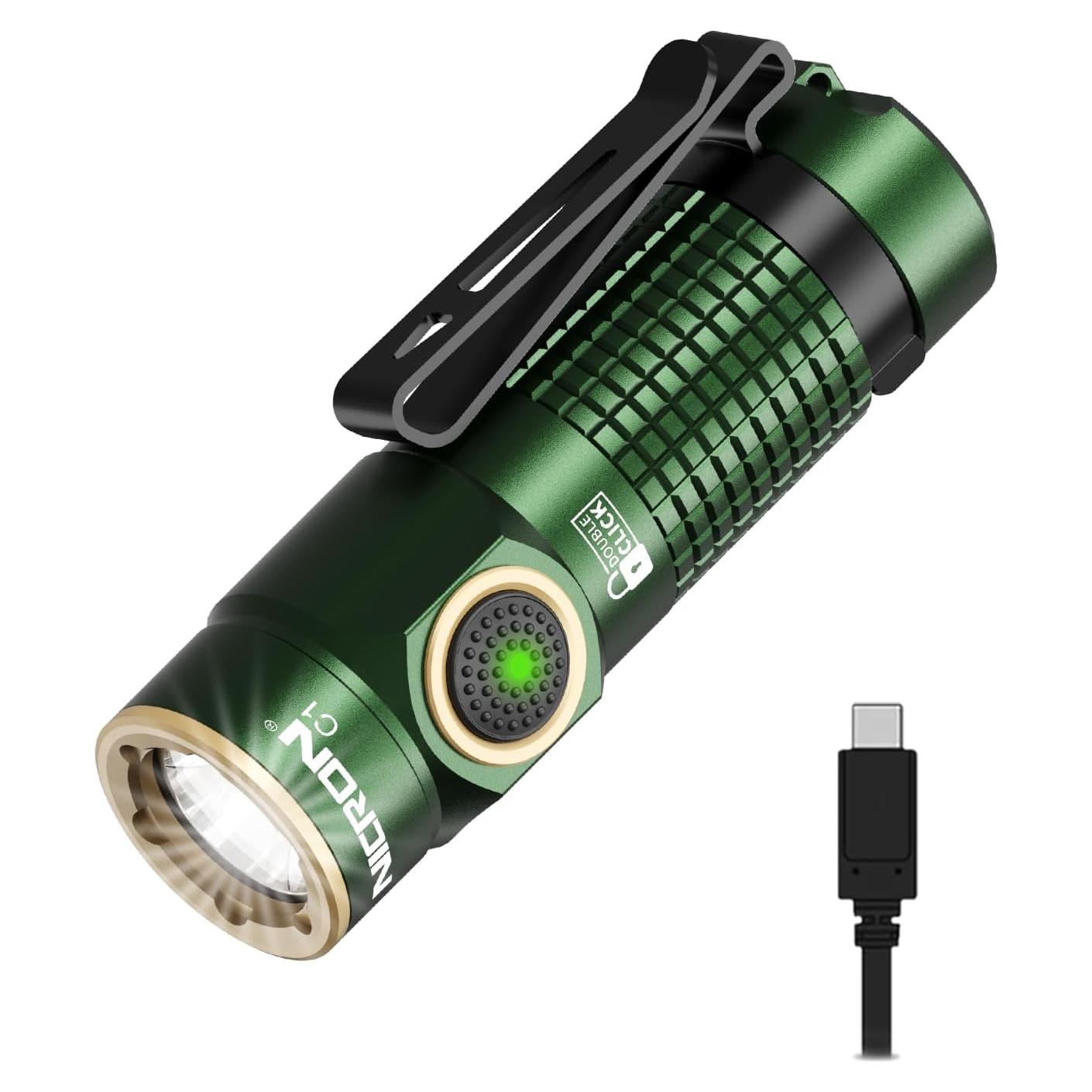 Linterna Recargable NICRON C1 EDC 1200 Lúmenes IPX8 Portátil