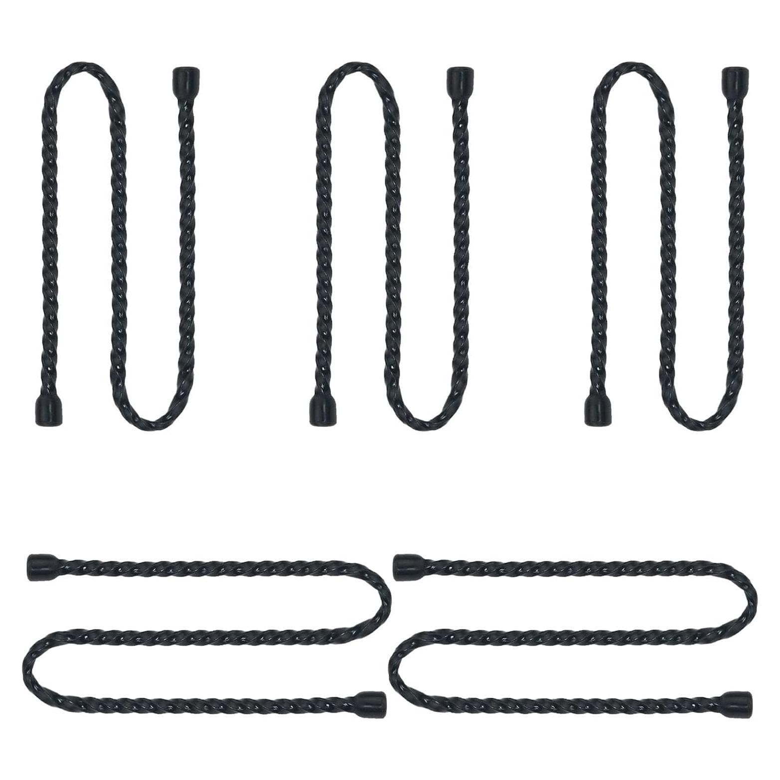 5 Ataduras de Cable Reutilizables ITROLLE 60 cm Goma Negra