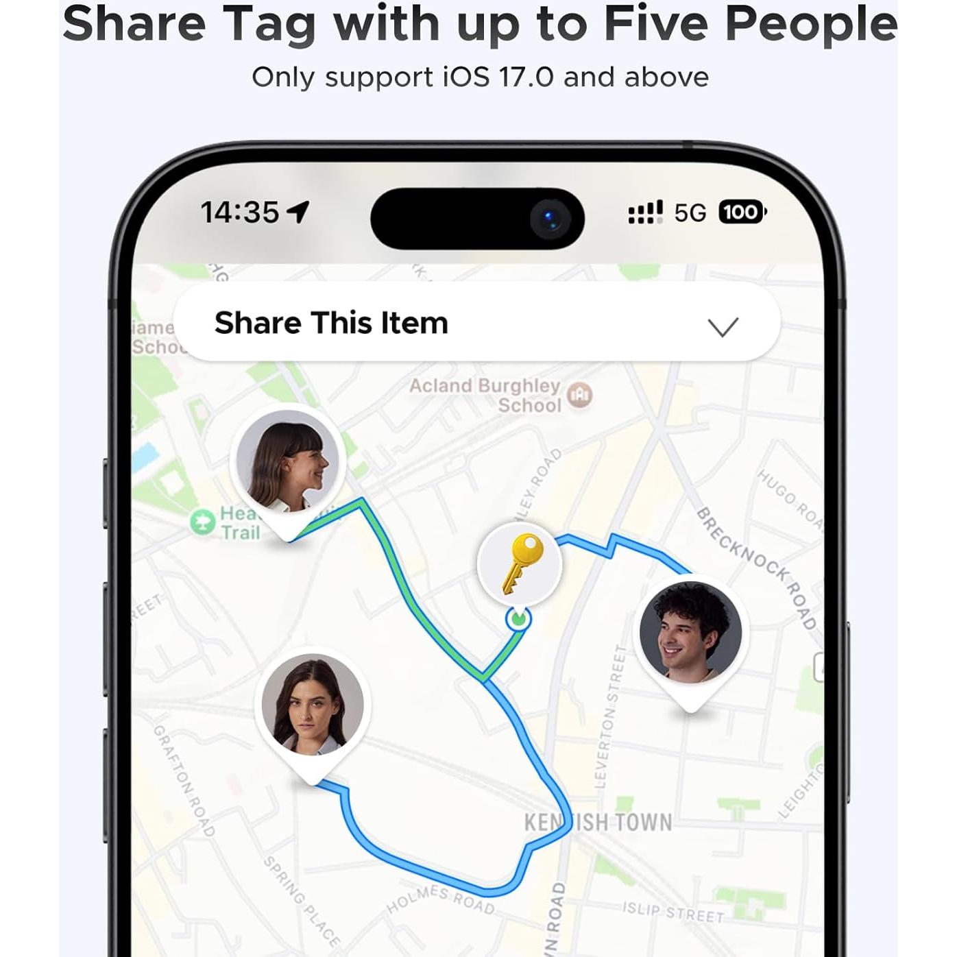 Etiquetas de Rastreo UGREEN FineTrack 4 Pcs Bluetooth iOS