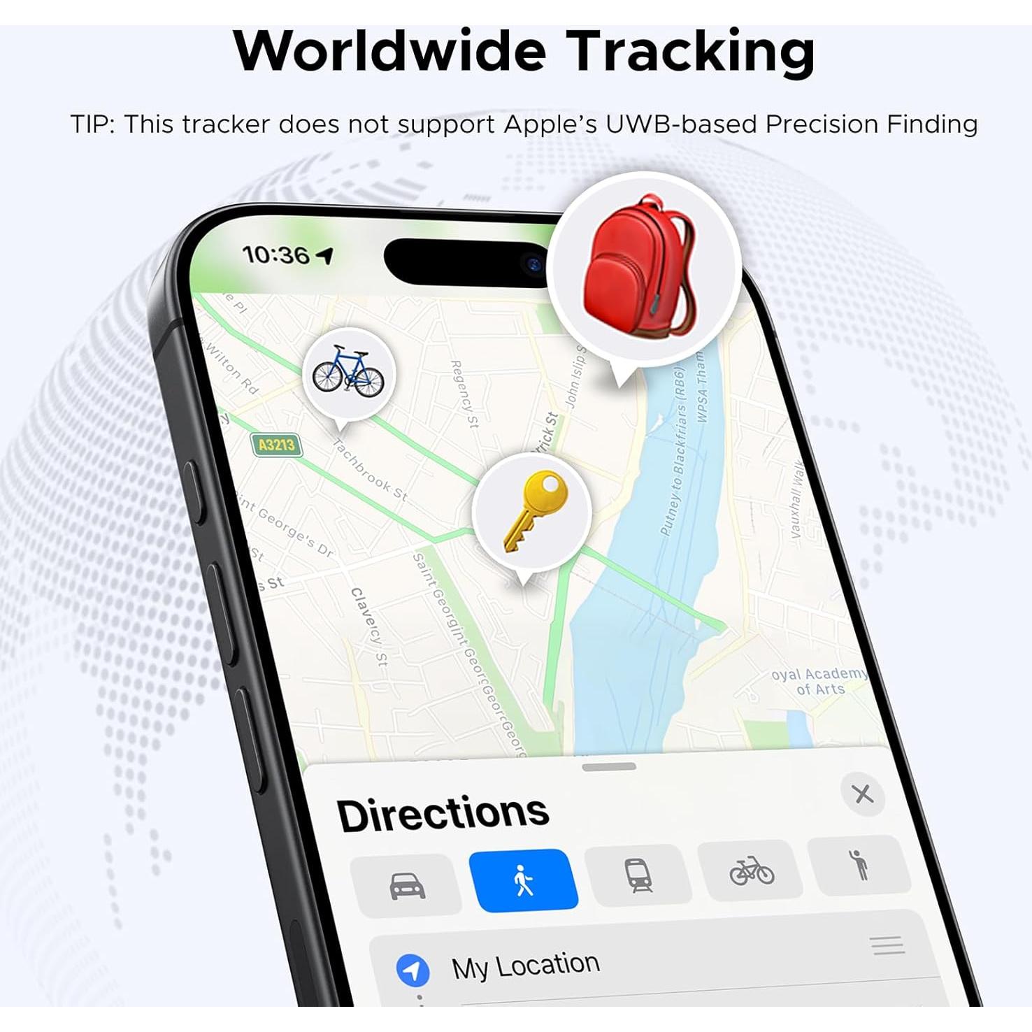 Etiquetas de Rastreo UGREEN FineTrack 4 Pcs Bluetooth iOS