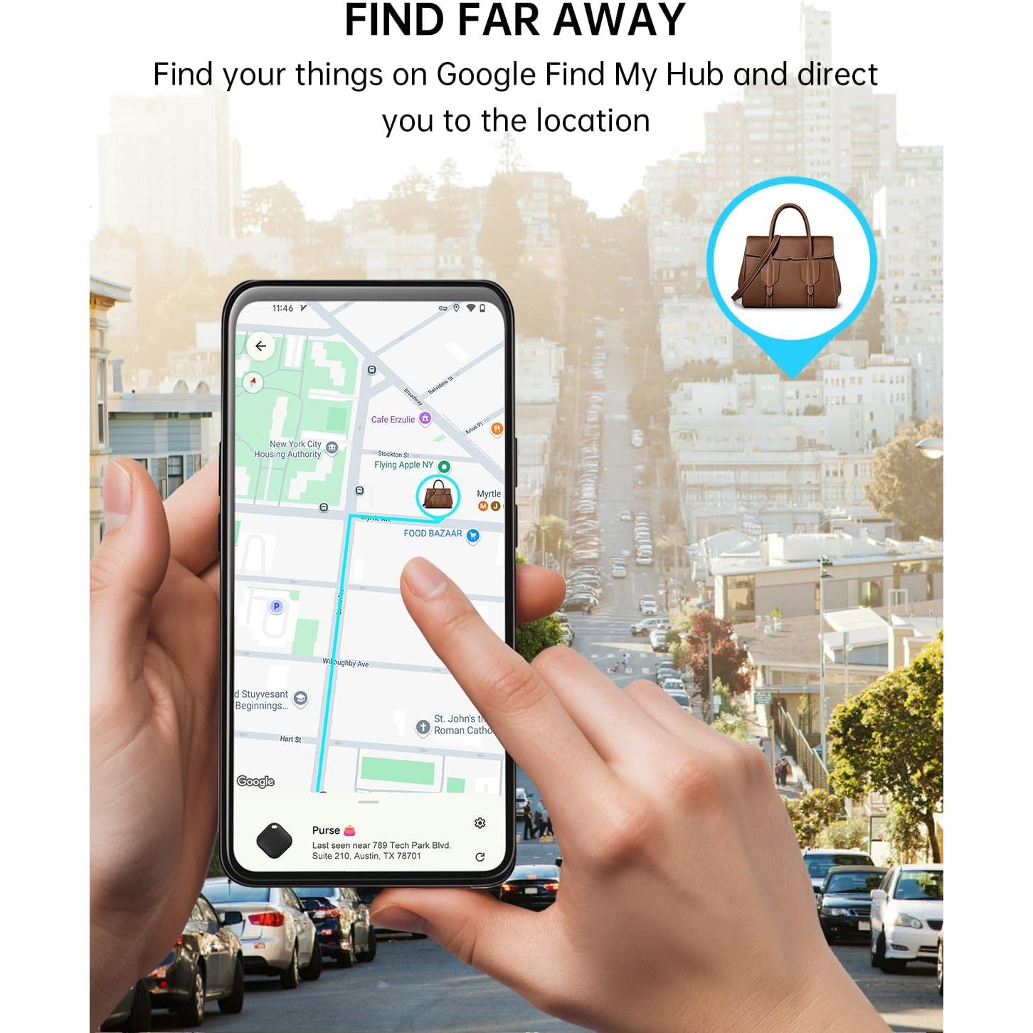 Etiquetas Bluetooth Pepisk Air Tracker para Android - 4 Piezas