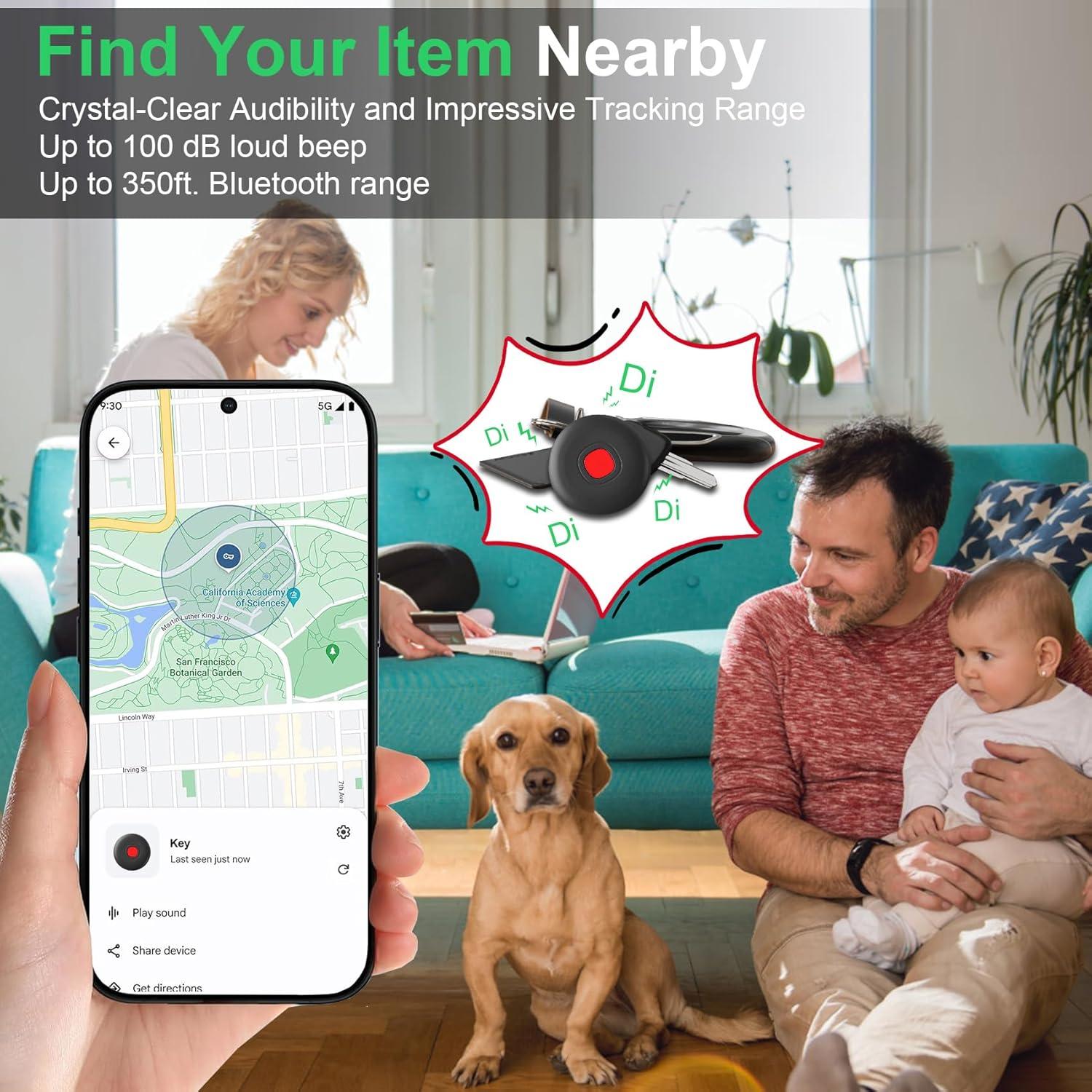 Etiquetas de Seguimiento Bluetooth Fortunepro W Tag - Paquete de 4, Impermeables, iOS/Android