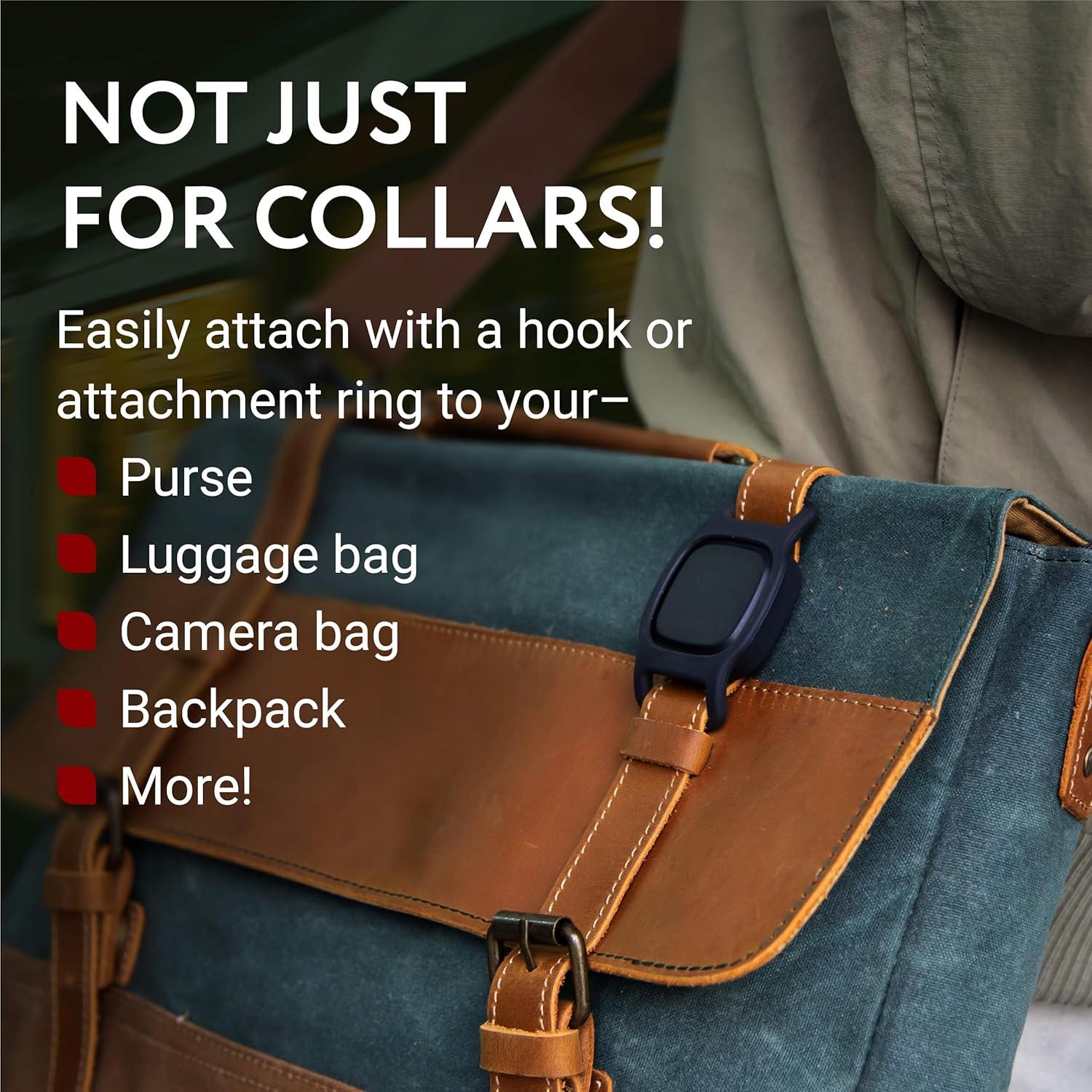 Estuche de Silicona Impermeable IMPRESA para Collar de Perro - Negro - Compatible con Eufy y Petloc8 GPS