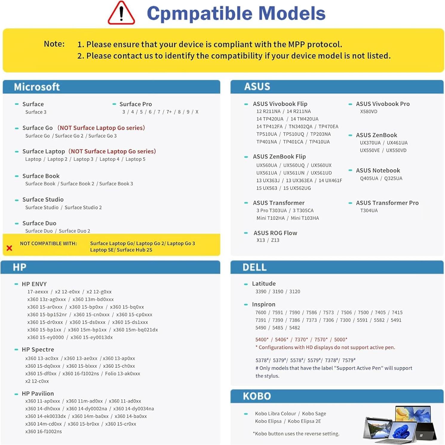 Estilógrafo Activo iafer para Surface Pro 11/10/9/8/7/6/5/4/3