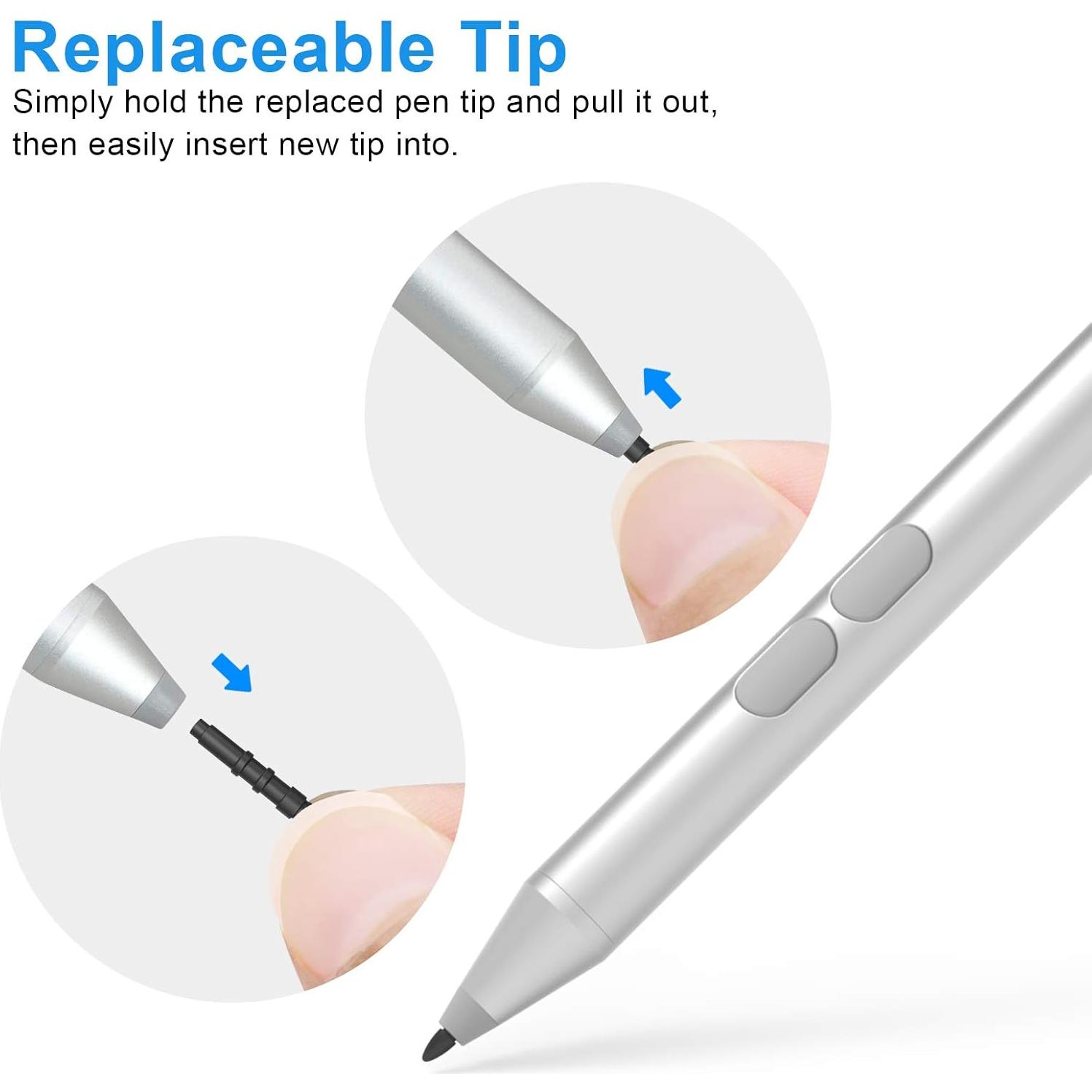 Estilógrafo Activo iafer para Surface Pro 11/10/9/8/7/6/5/4/3