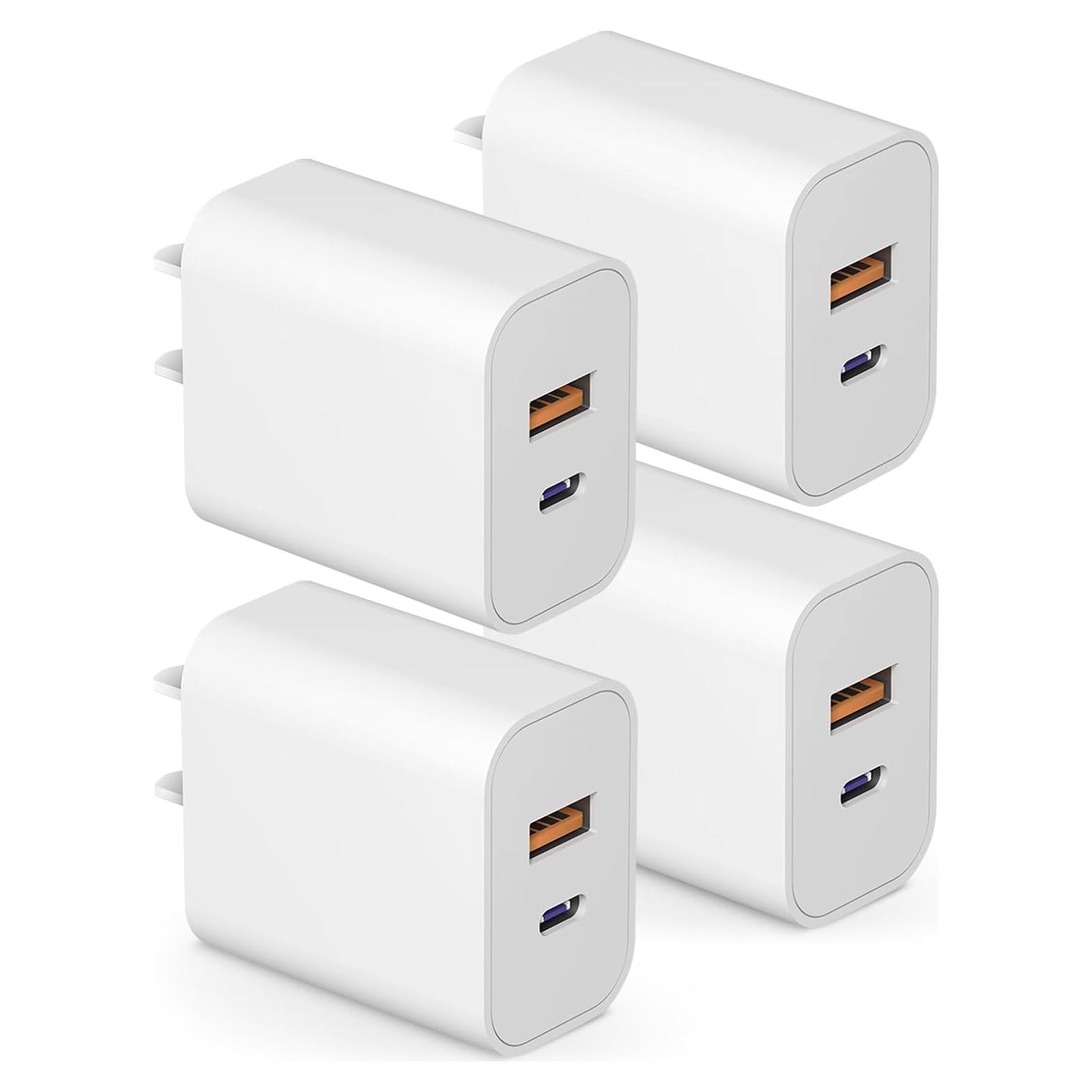 Cargador USB C 20W 4 Pack Shenzhen para iPhone y Android