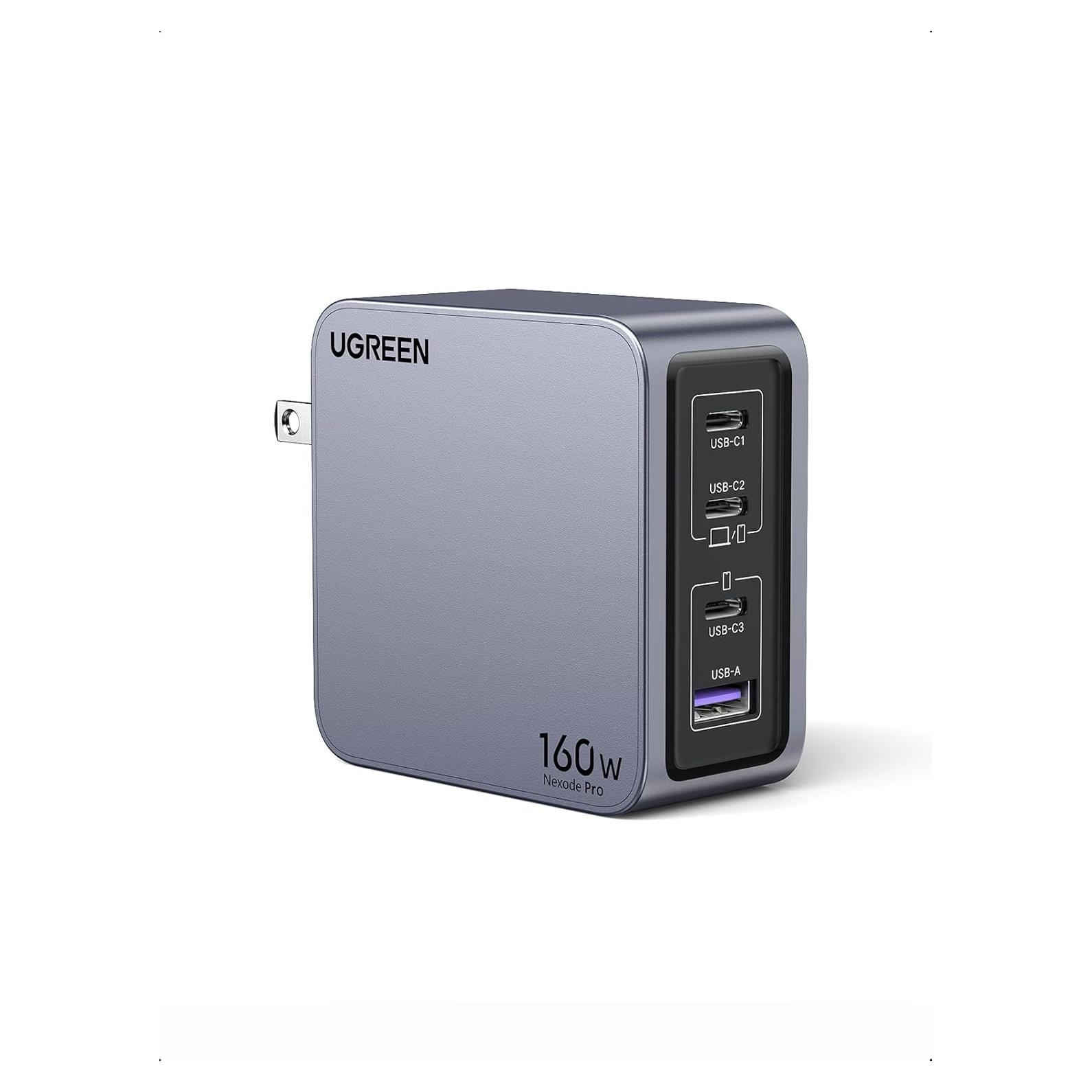 Cargador UGREEN Nexode Pro 160W GaN USB C 4 Puertos PD 3.1
